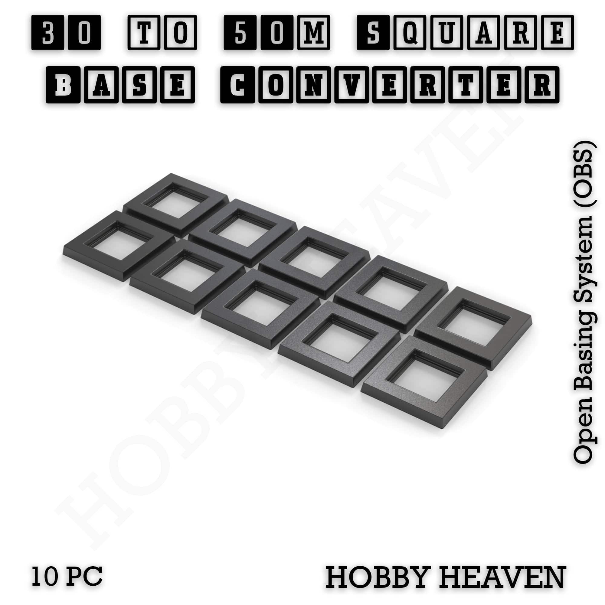 Base Square to Square Bases Size Converters 3d Print Full Range
