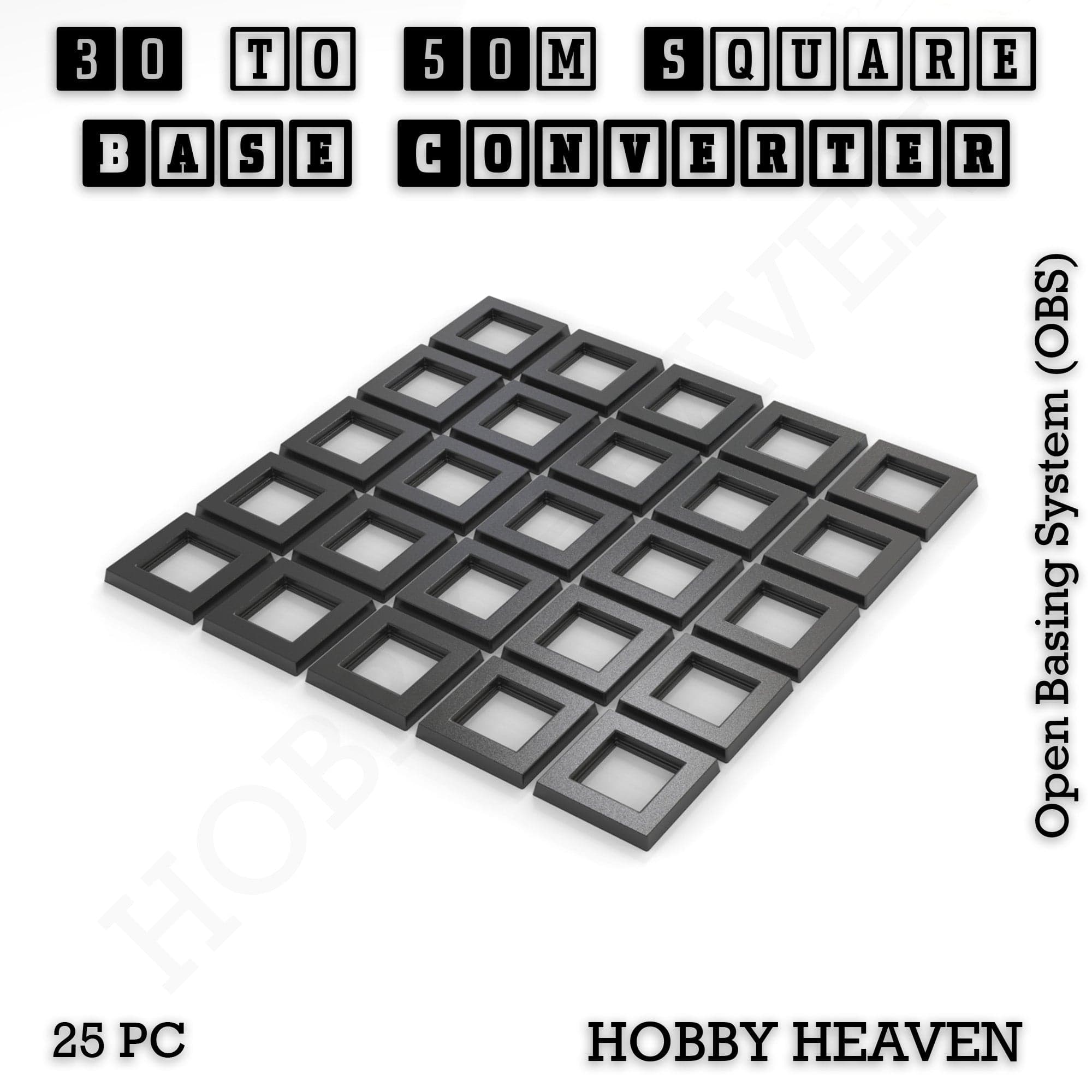 Base Square to Square Bases Size Converters 3d Print Full Range