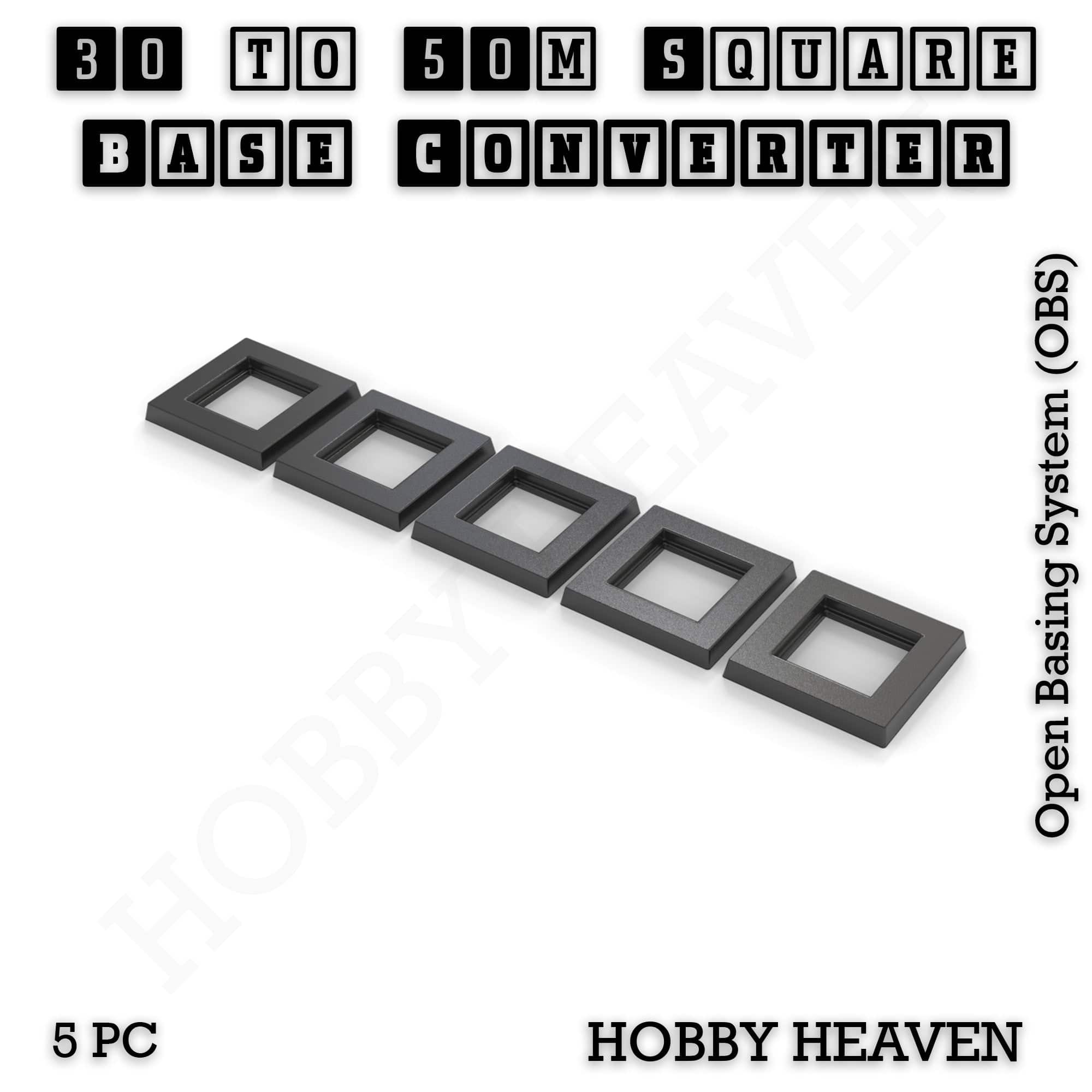 Base Square to Square Bases Size Converters 3d Print Full Range