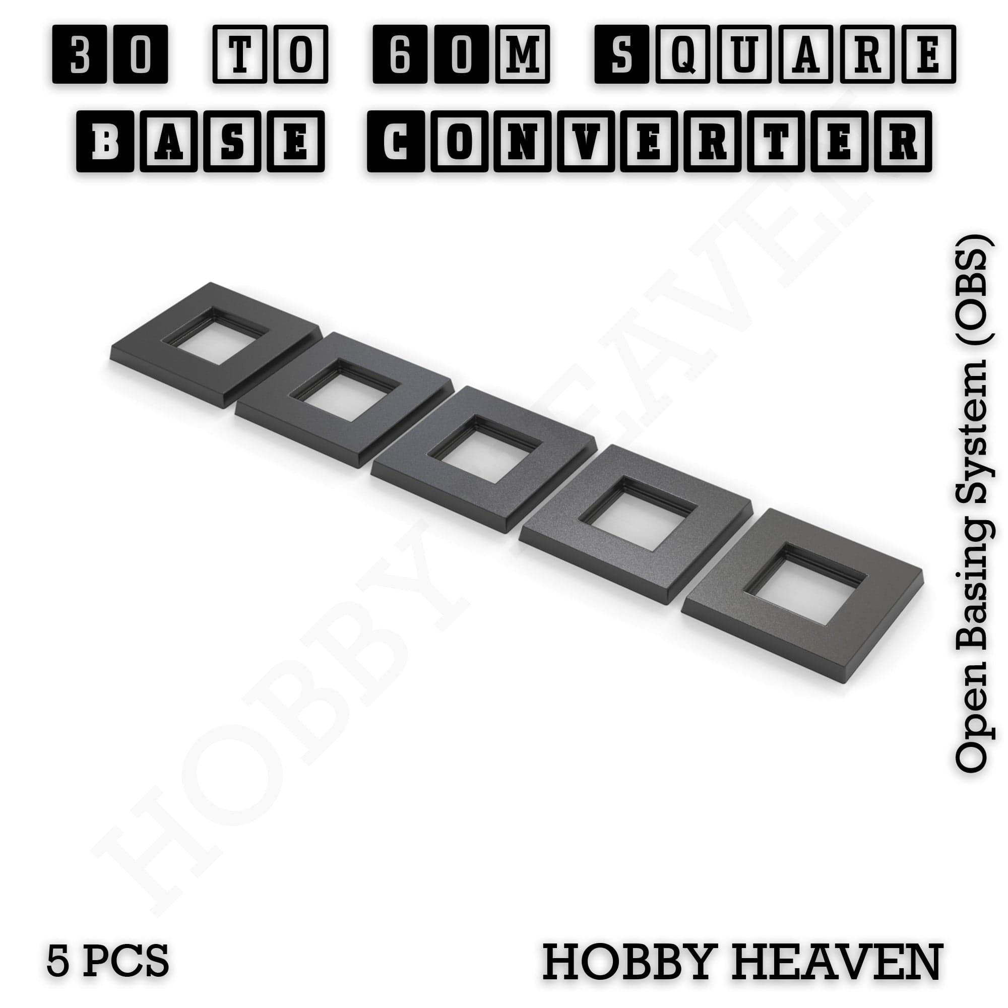 Base Square to Square Bases Size Converters 3d Print Full Range