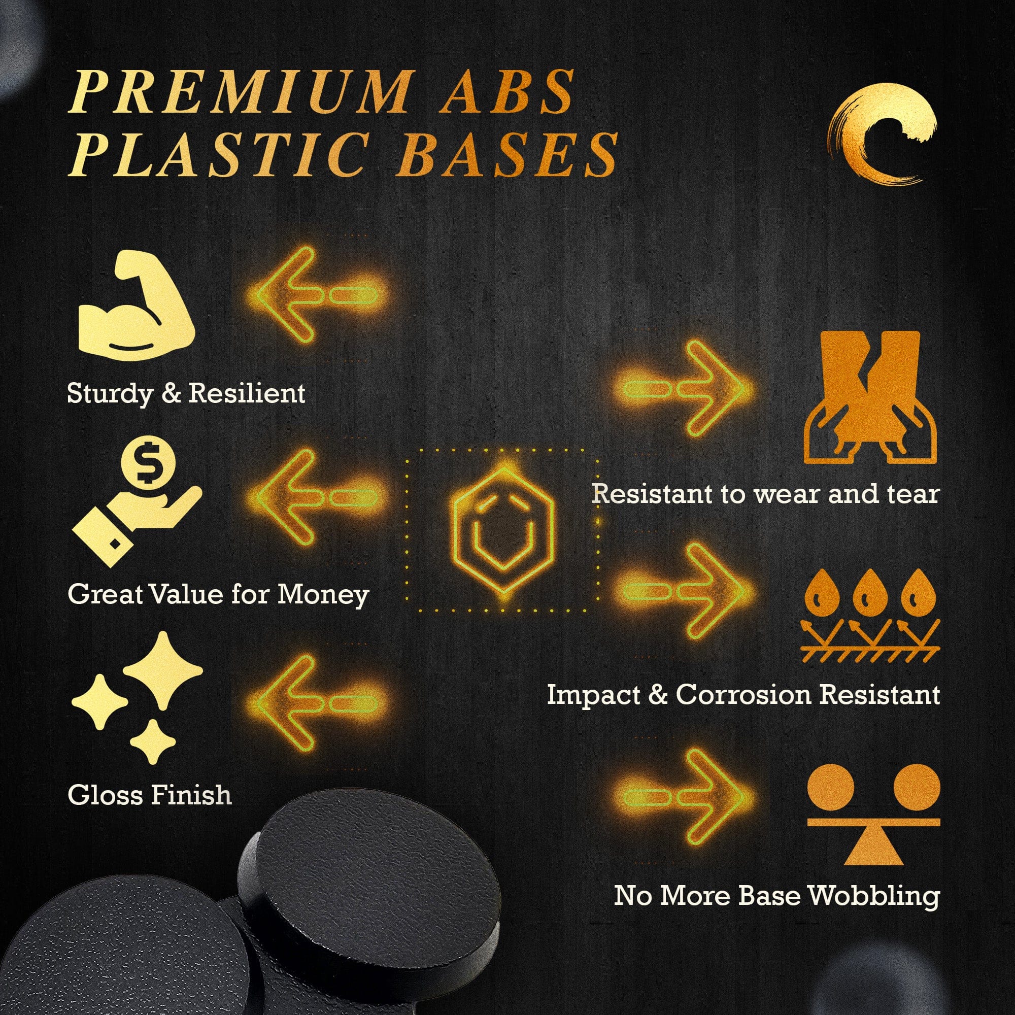 Base 32mm Round Plain Plastic Bases
