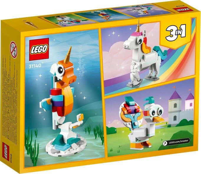 Toys & Games > Toys > Construction Toys > Interlocking Blocks > LEGO > LEGO Creator Lego Creator 3 in 1 31140 Magical Unicorn Playset for Ages 7 and Up 673419374866