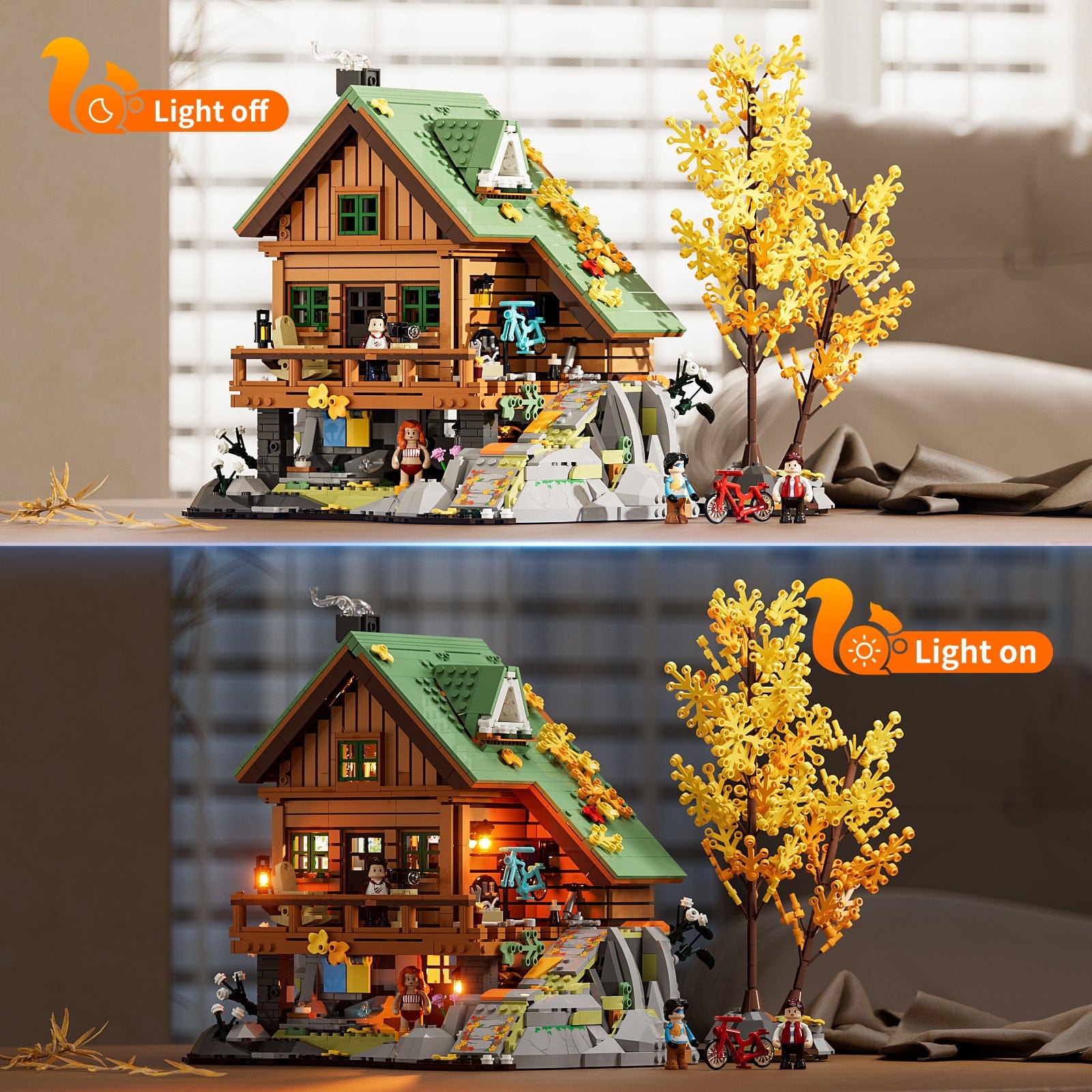 LUMIBRICKS - FUNWHOLE Mountain Cabin F9035 X004BEPIGD