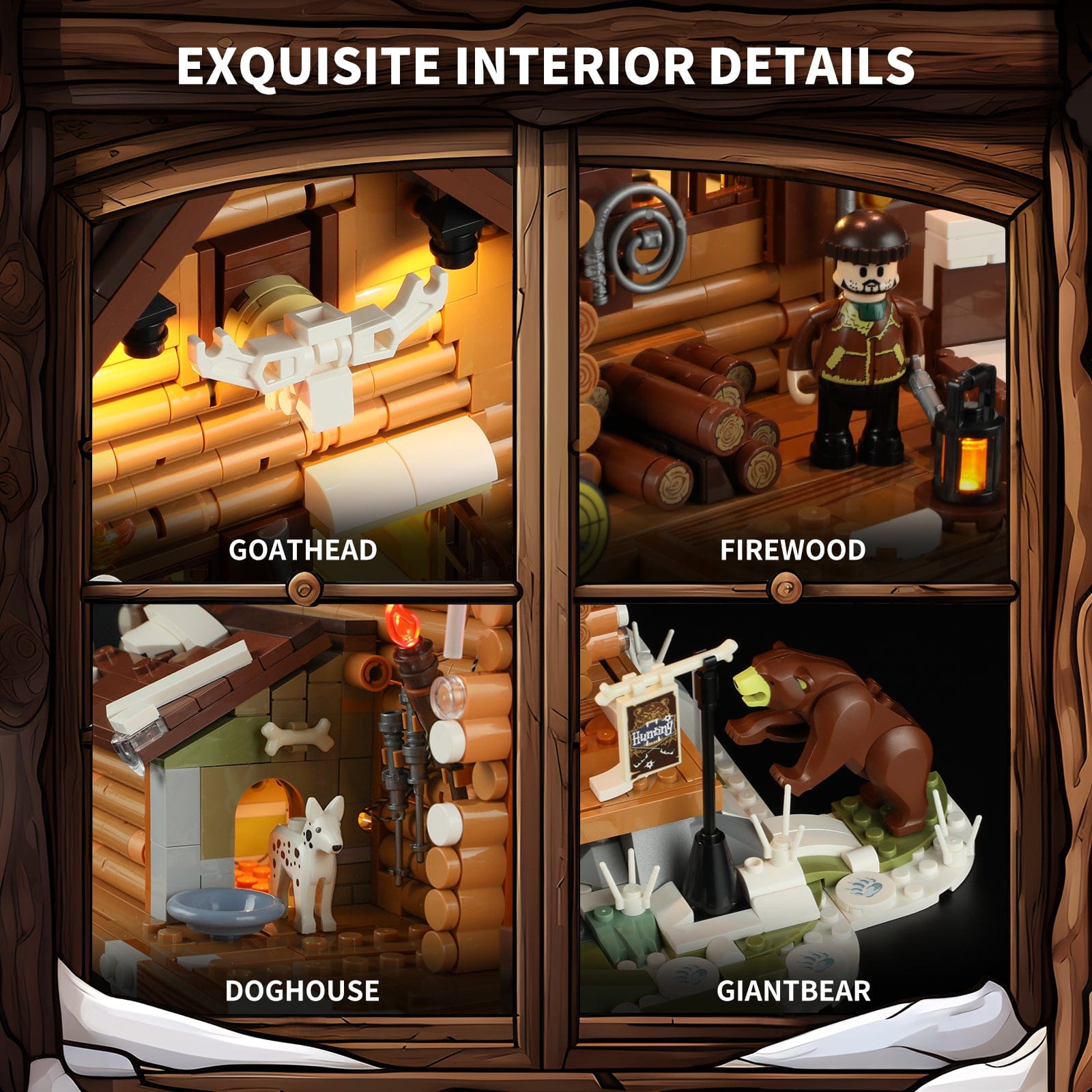 LUMIBRICKS - FUNWHOLE Hunting Cabin F9018 X003XDAGN3