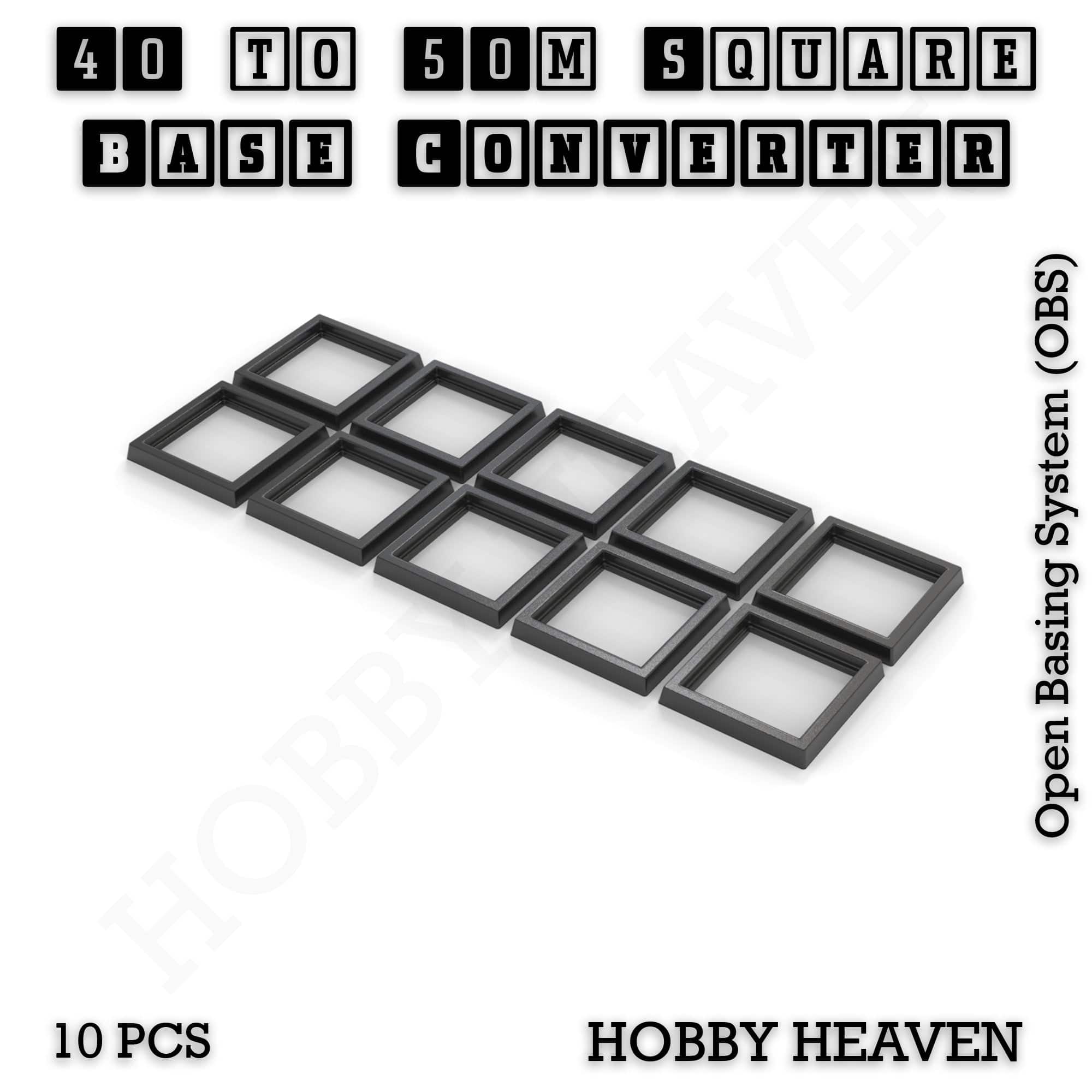 Base Square to Square Bases Size Converters 3d Print Full Range