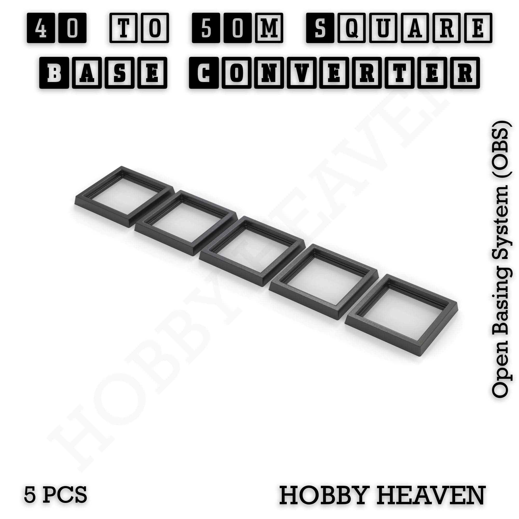 Base Square to Square Bases Size Converters 3d Print Full Range