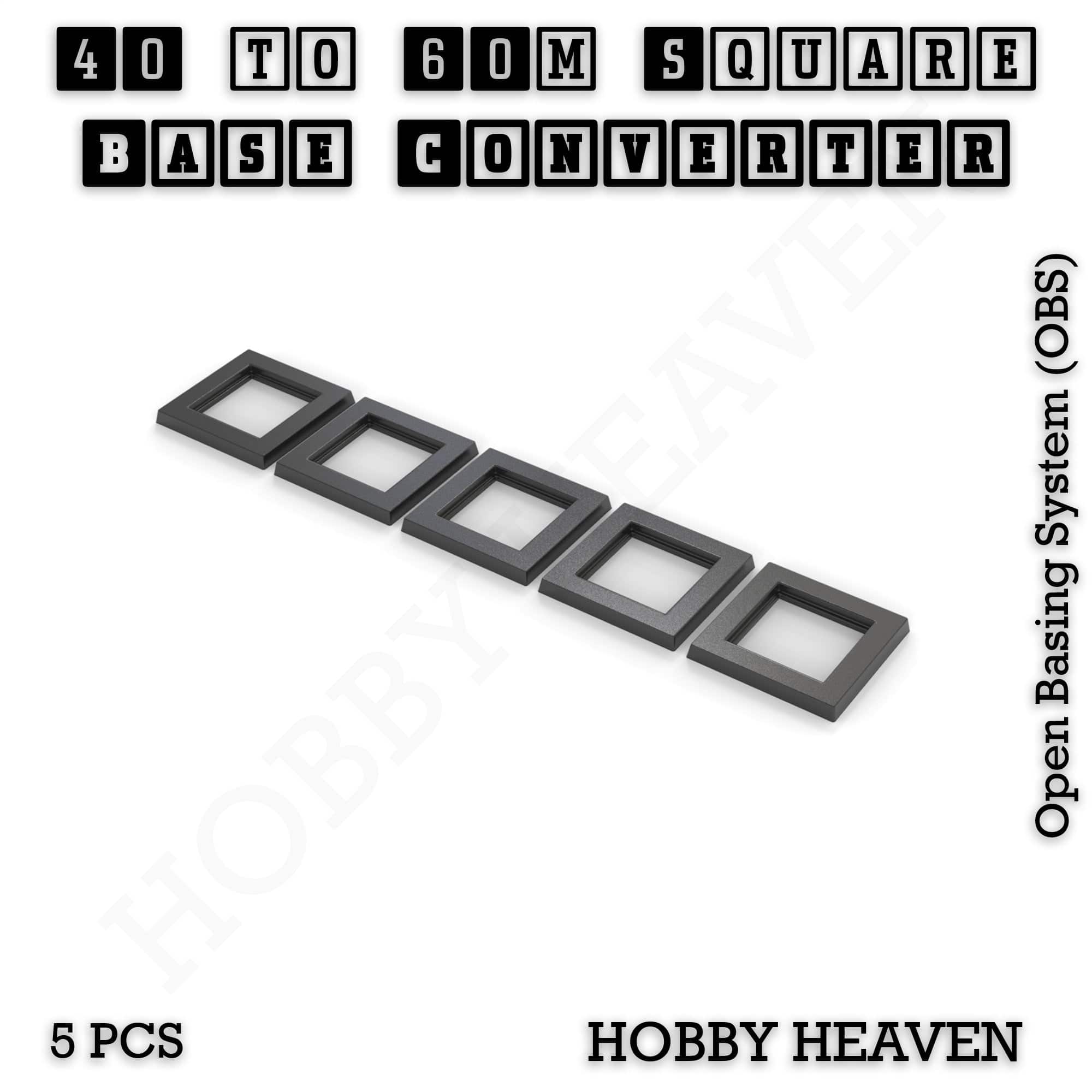 Base Square to Square Bases Size Converters 3d Print Full Range