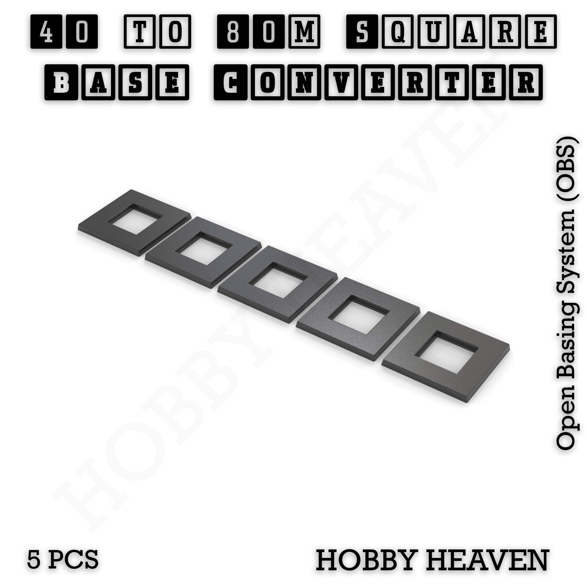 Base Square to Square Bases Size Converters 3d Print Full Range