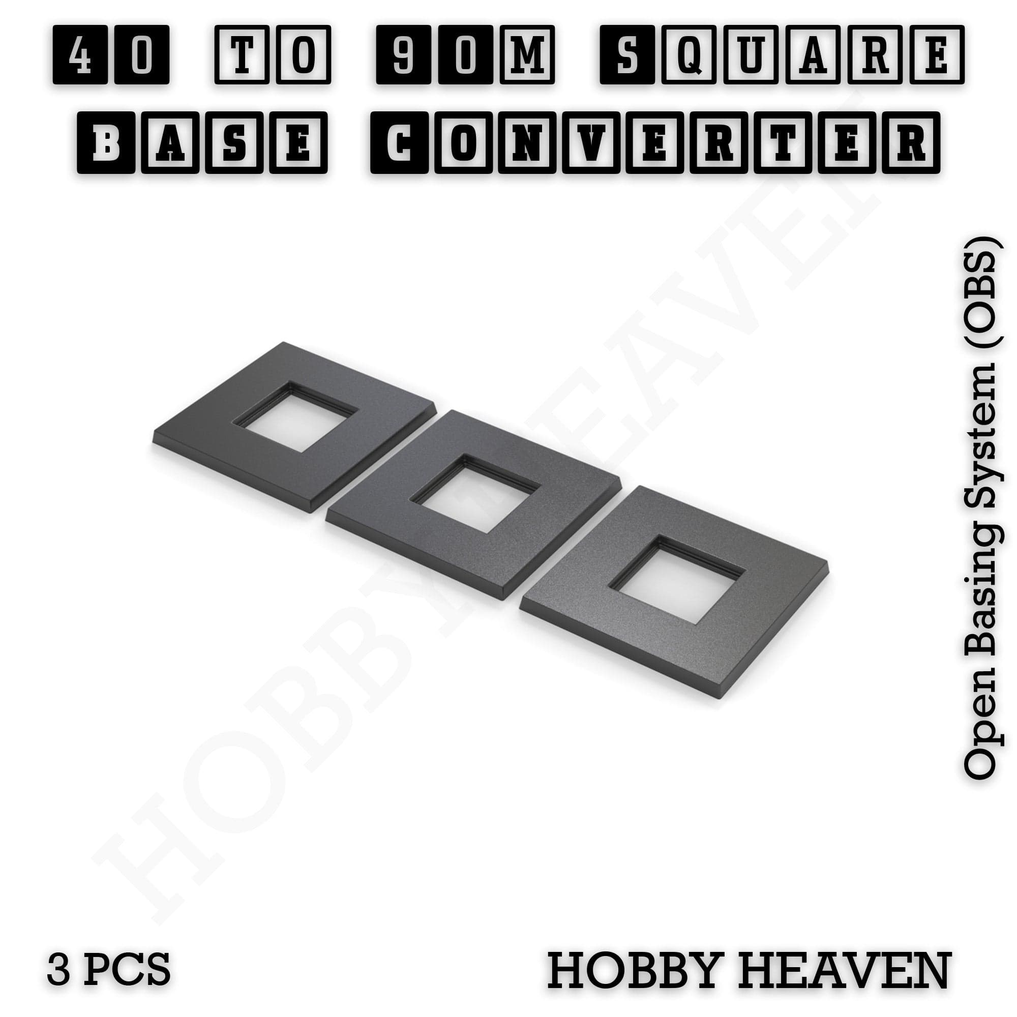 Base Square to Square Bases Size Converters 3d Print Full Range