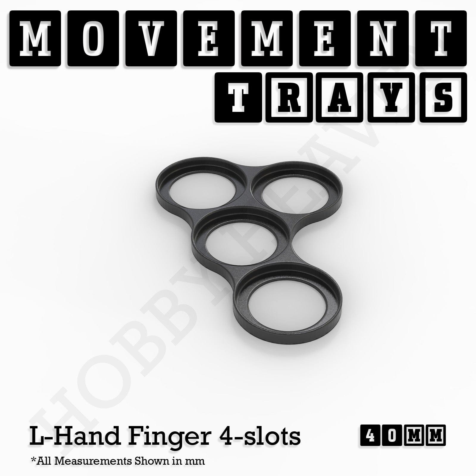 Movement Tray 40mm Movement Trays for Miniatures | Tabletop Wargames Compatible | Full Range