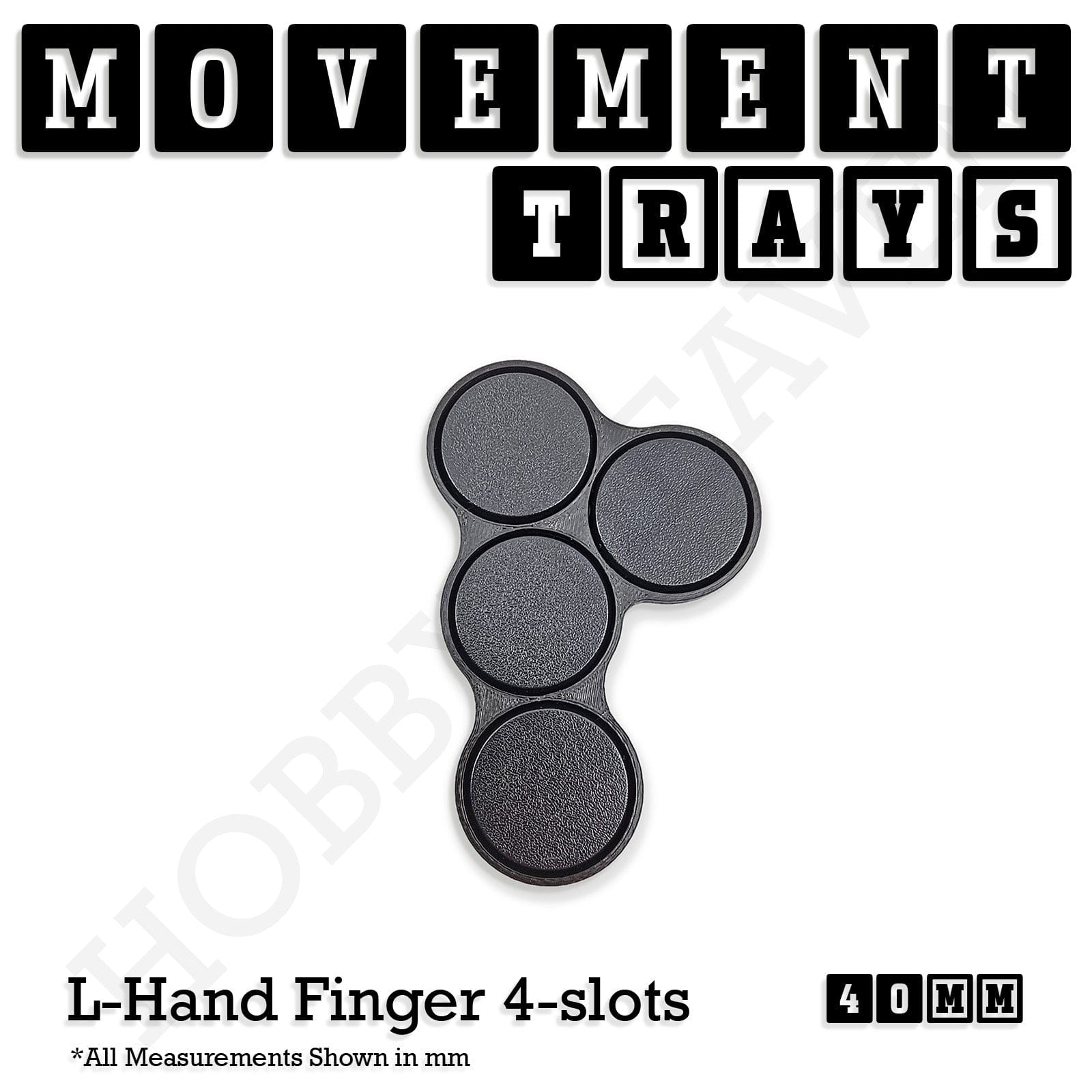 Movement Tray 40mm Movement Trays for Miniatures | Tabletop Wargames Compatible | Full Range
