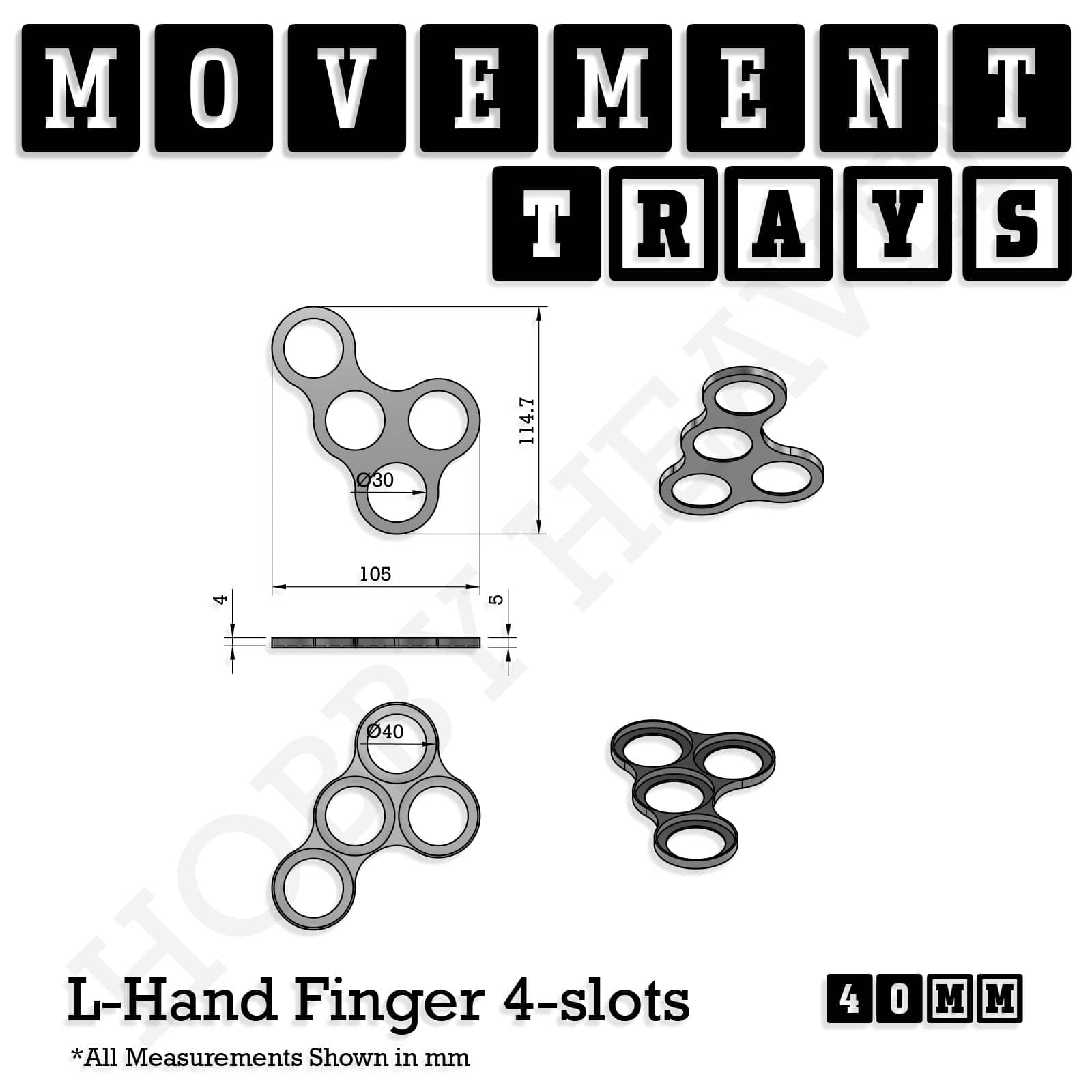 Movement Tray 40mm Movement Trays for Miniatures | Tabletop Wargames Compatible | Full Range