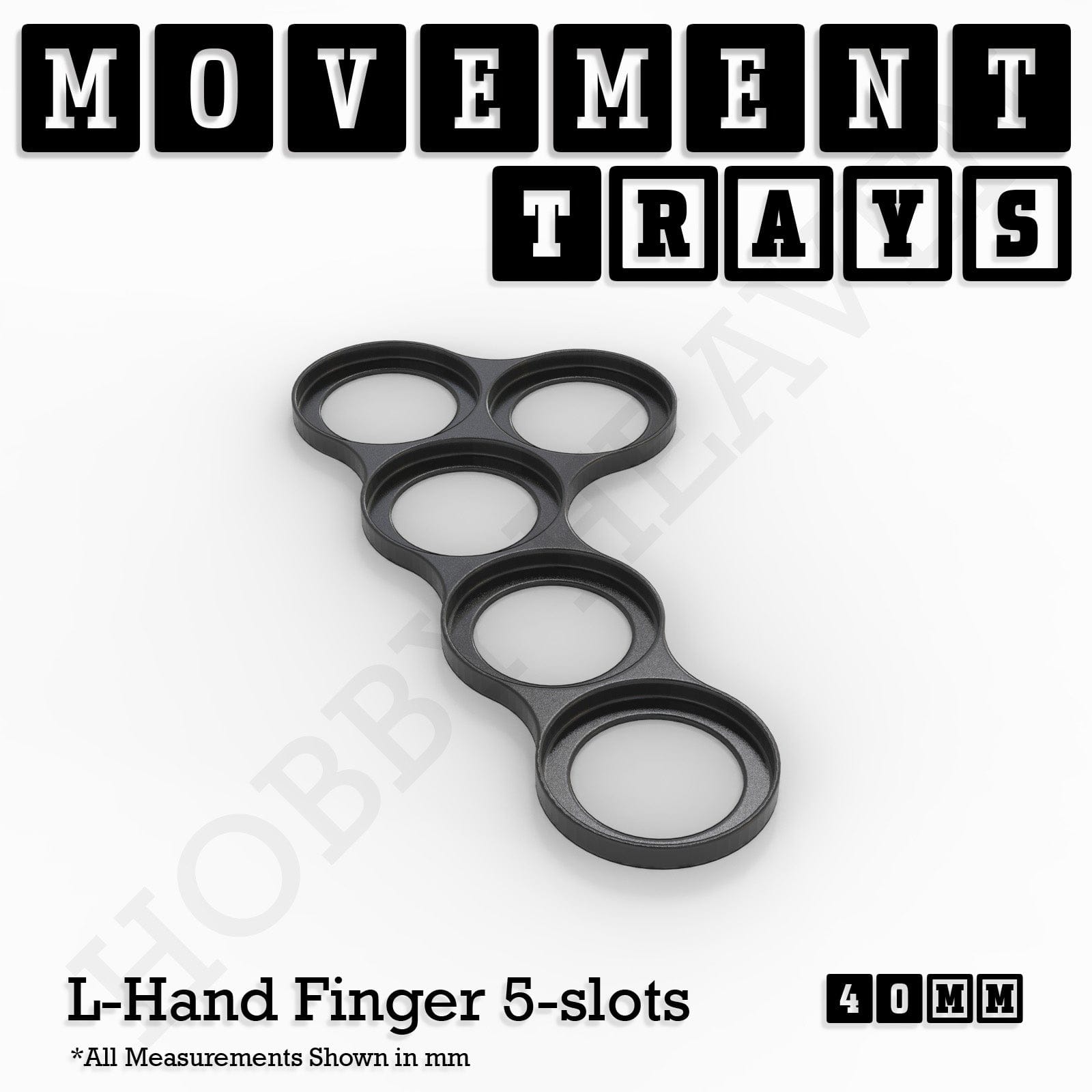 Movement Tray 40mm Movement Trays for Miniatures | Tabletop Wargames Compatible | Full Range