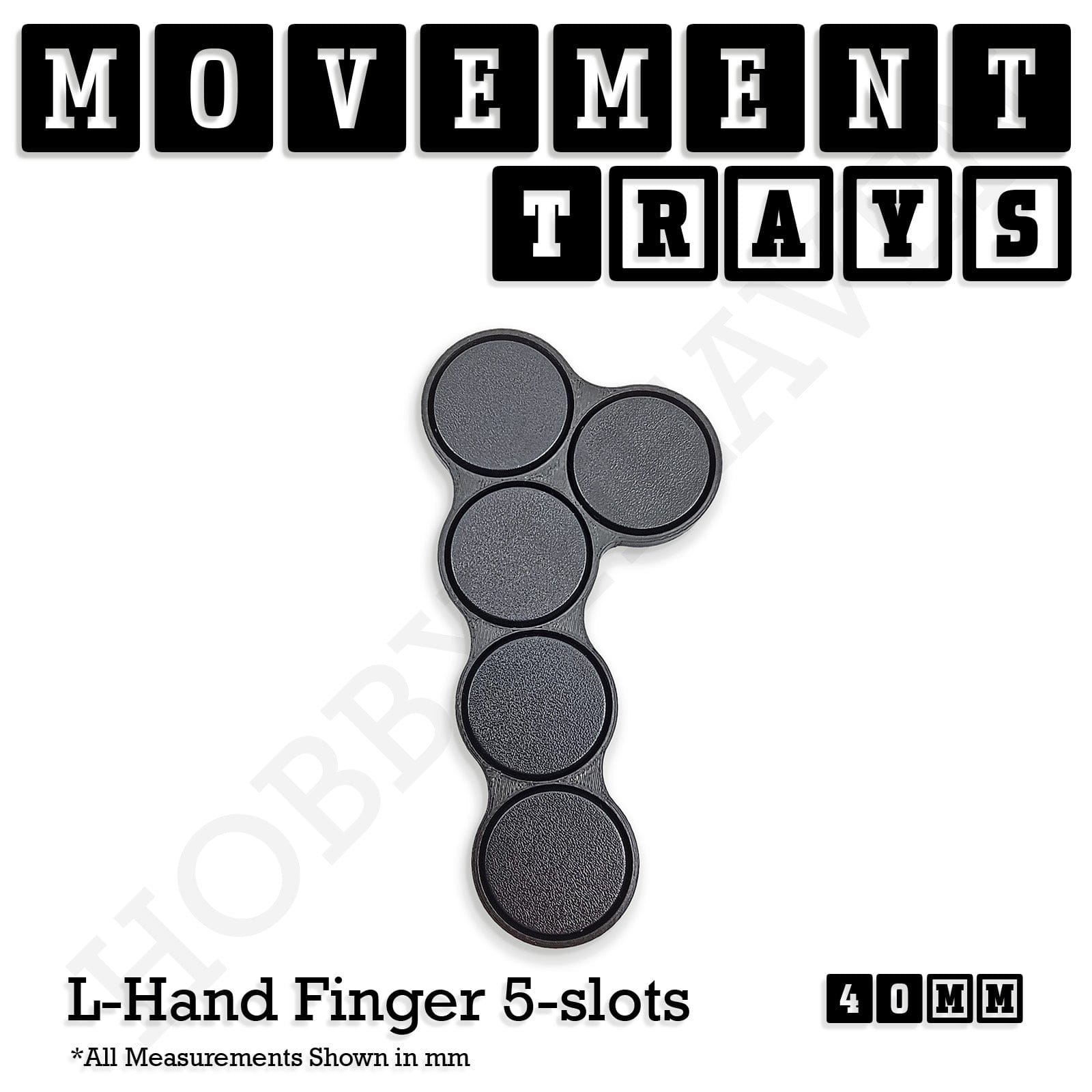 Movement Tray 40mm Movement Trays for Miniatures | Tabletop Wargames Compatible | Full Range