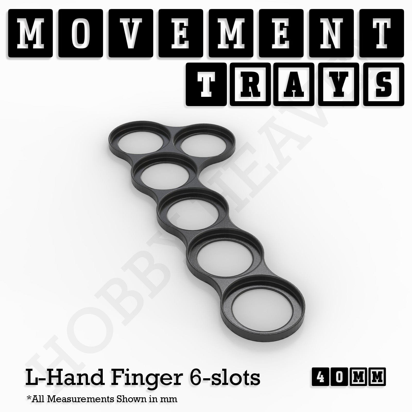 Movement Tray 40mm Movement Trays for Miniatures | Tabletop Wargames Compatible | Full Range