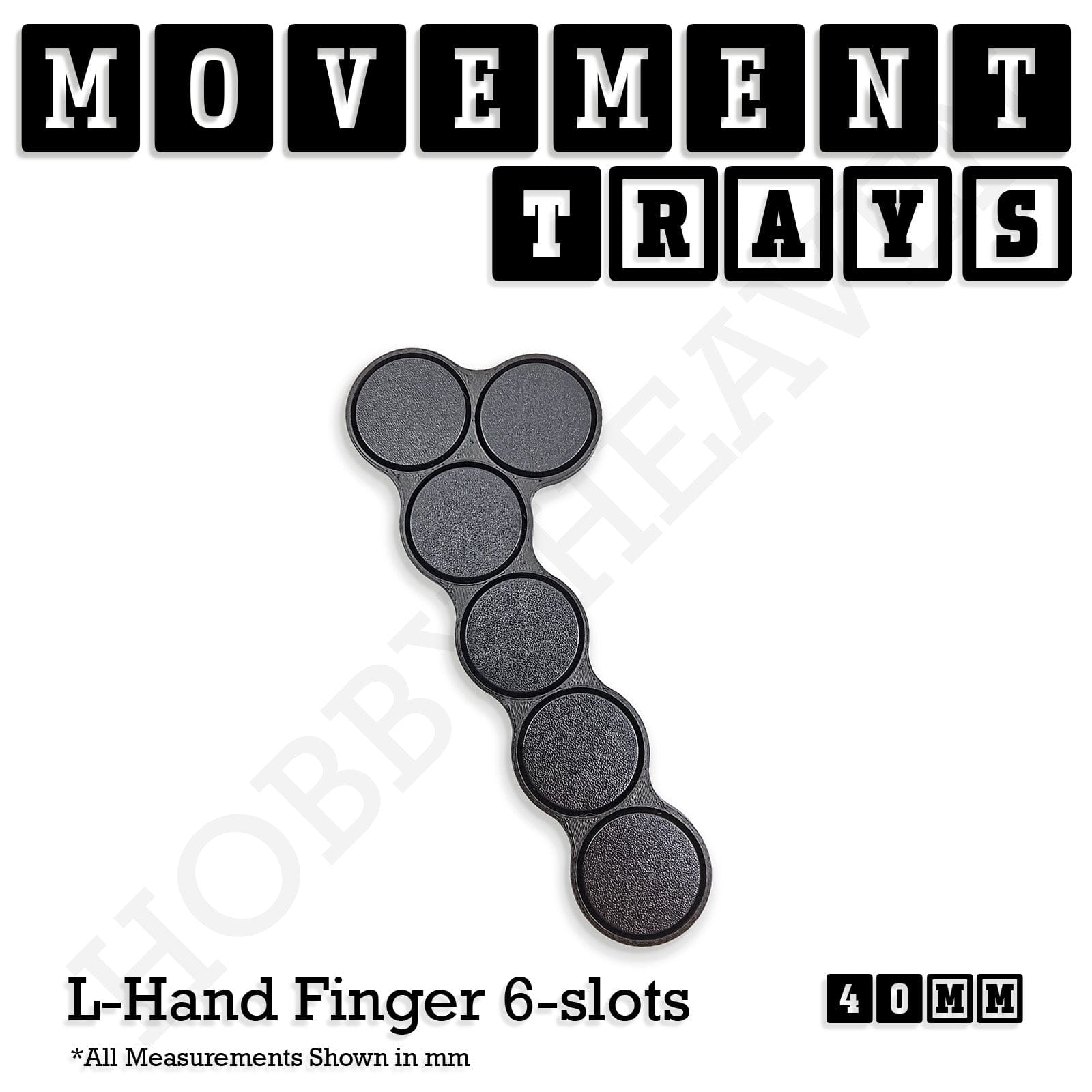 Movement Tray 40mm Movement Trays for Miniatures | Tabletop Wargames Compatible | Full Range