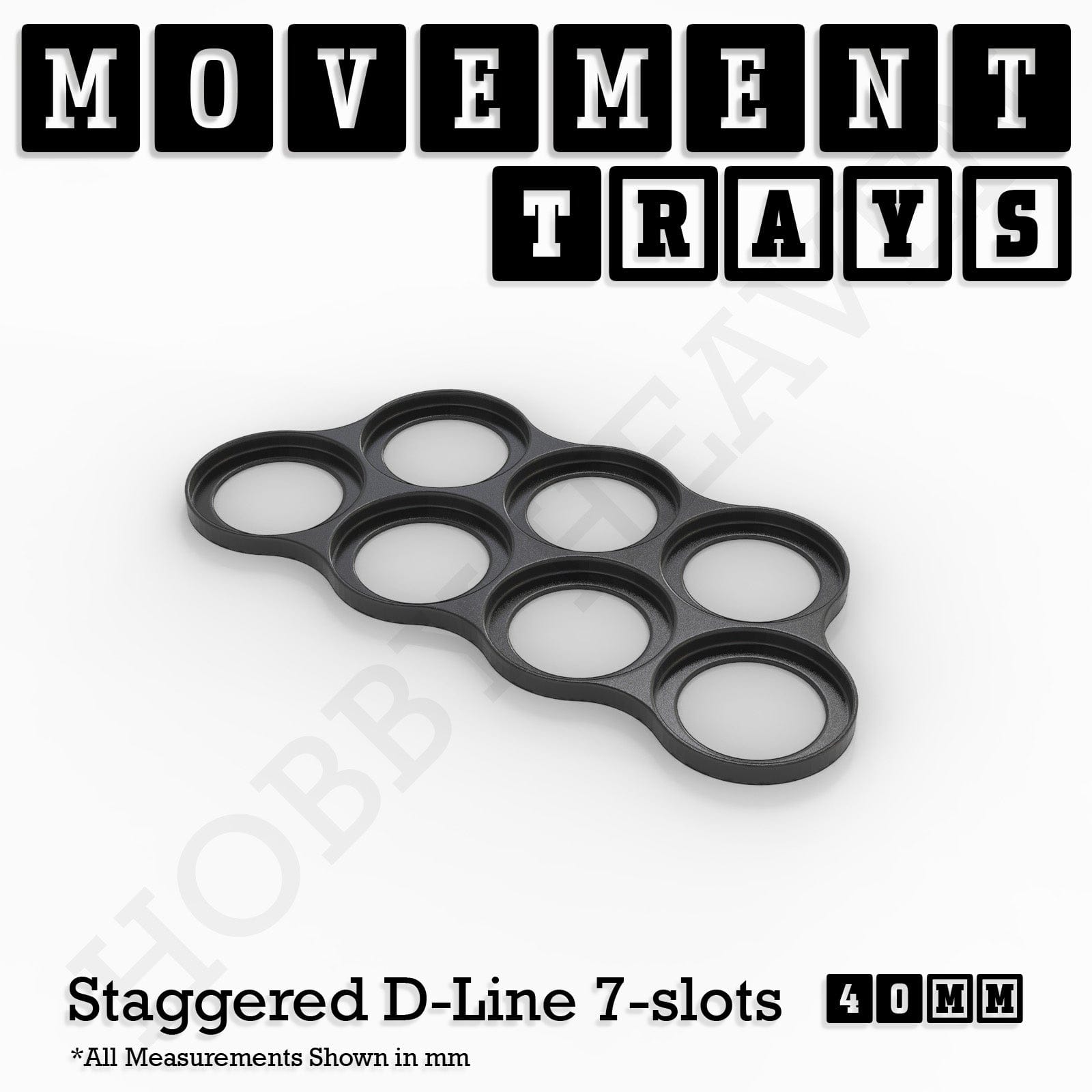 Movement Tray 40mm Movement Trays for Miniatures | Tabletop Wargames Compatible | Full Range