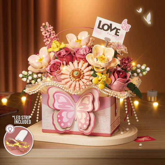 LOZ Eternal Flowers Pink Butterfly Bouquet 1967 6932691919672