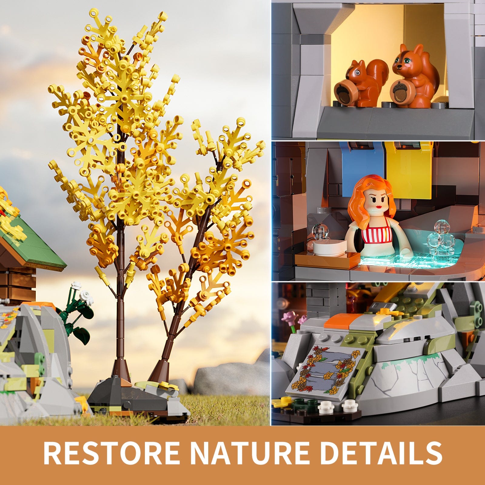 LUMIBRICKS - FUNWHOLE Mountain Cabin F9035 X004BEPIGD