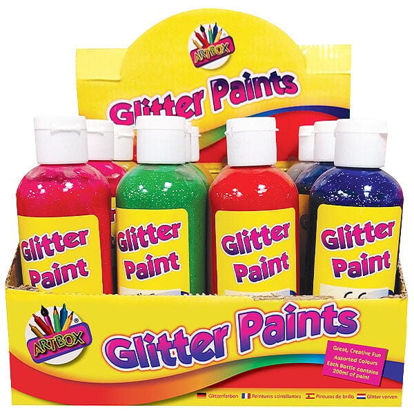 Arts & Crafts > Painting > Paint Bottles Children's 200ml Glitter Craft Paint Bottle in Assorted Colours 5013922050355
