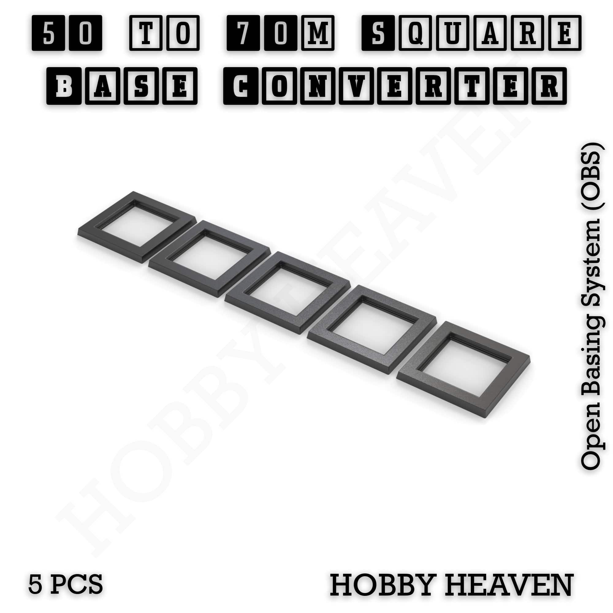 Base Square to Square Bases Size Converters 3d Print Full Range