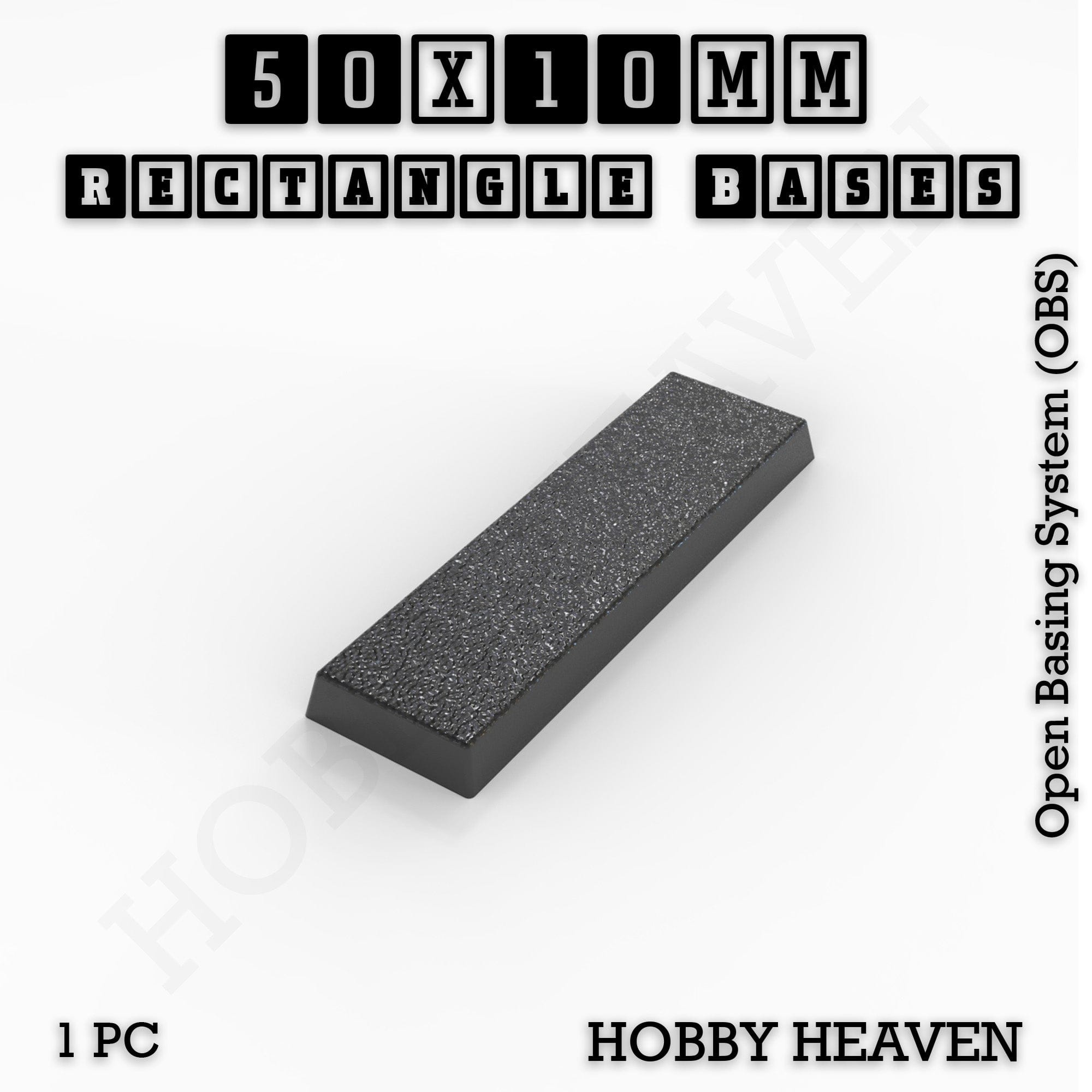 Base Rectangle Bases Range Sizes - 75x30mm to 125x40mm Medium Sizes 3d Print Full Range Tabletop Games