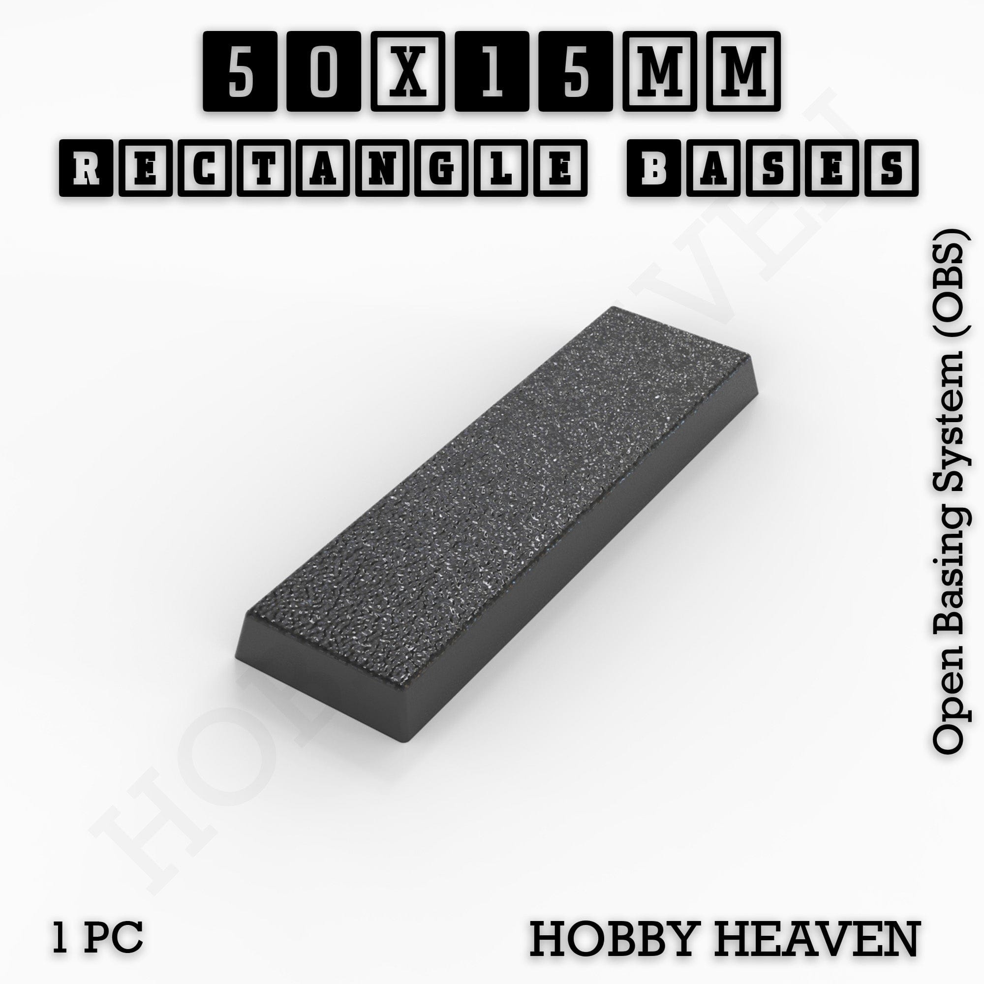 Base Rectangle Bases Range Sizes - 75x30mm to 125x40mm Medium Sizes 3d Print Full Range Tabletop Games