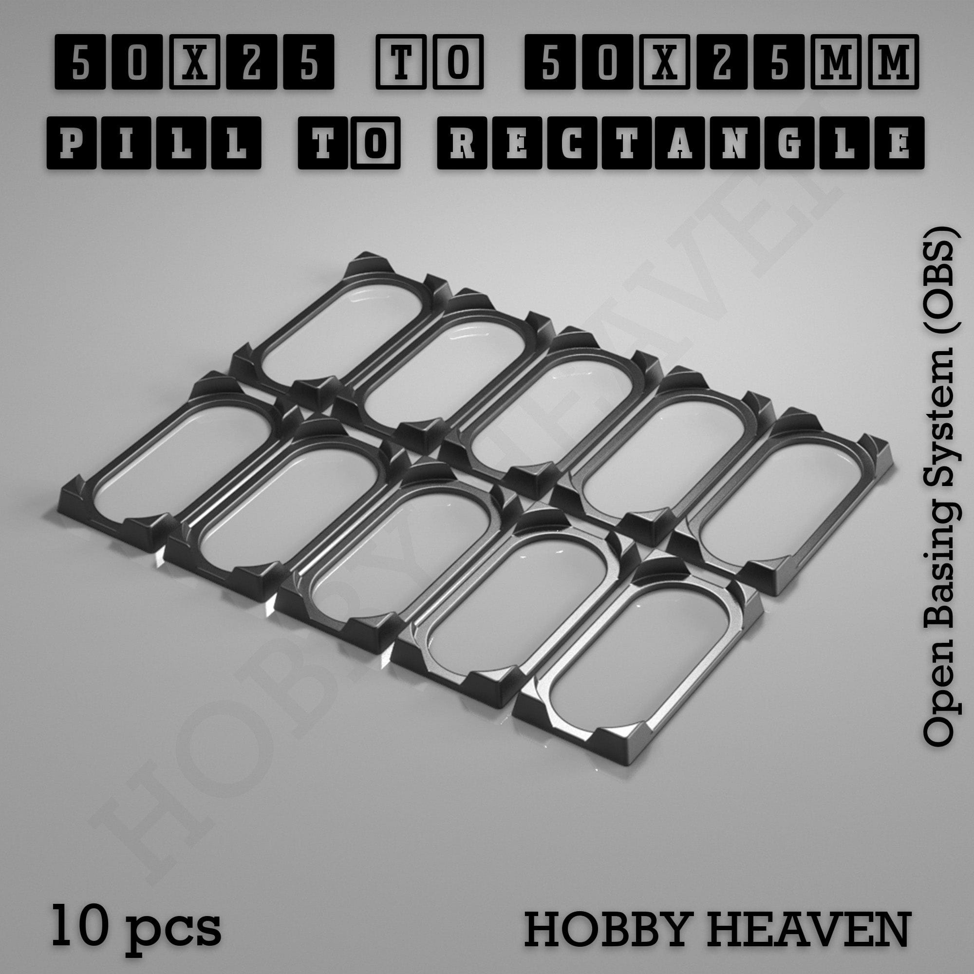 Base Converter Wargaming Oval to Rectangle Base Converters – Tabletop Games | 3D Printed Tabletop Accessories