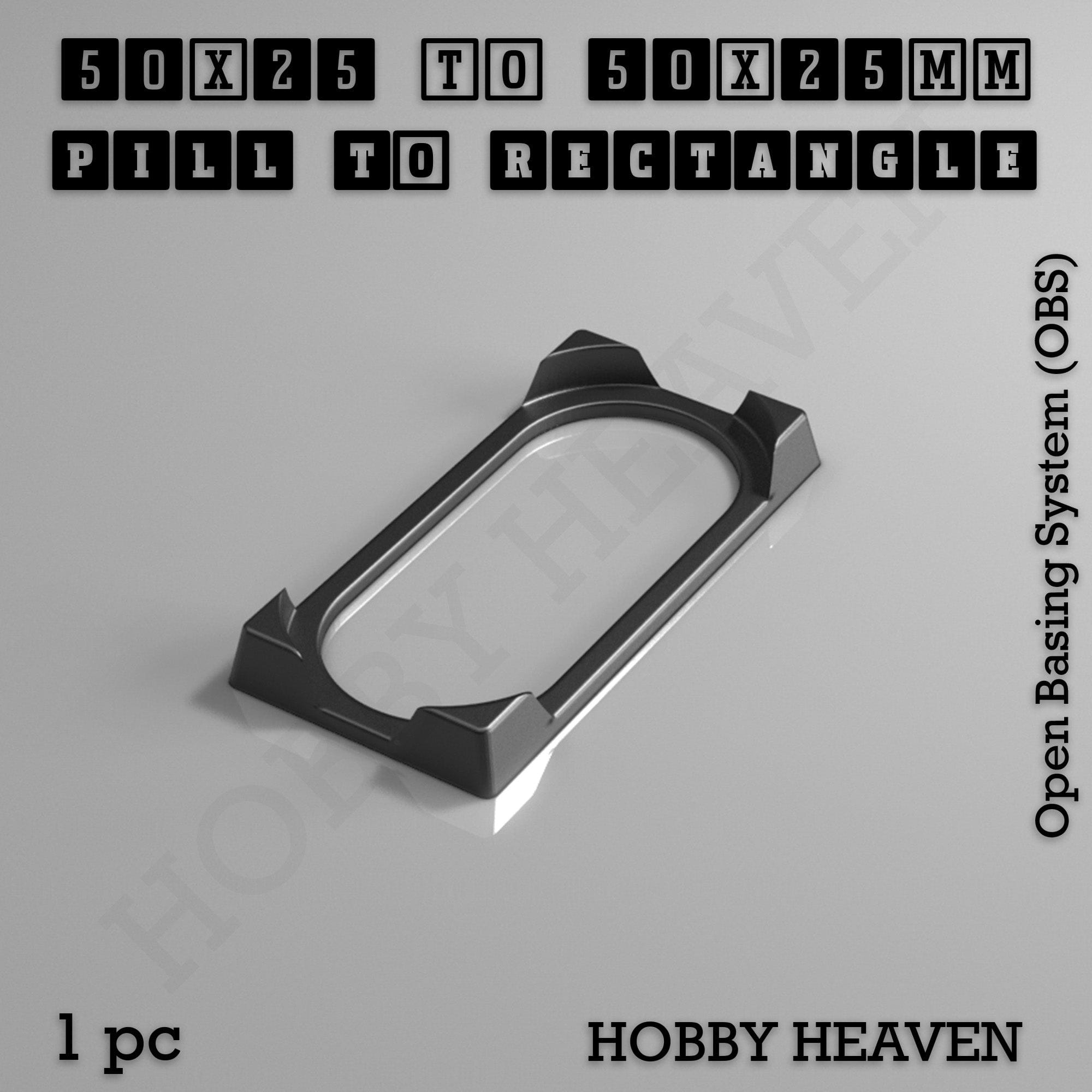 Base Converter Wargaming Oval to Rectangle Base Converters – Tabletop Games | 3D Printed Tabletop Accessories