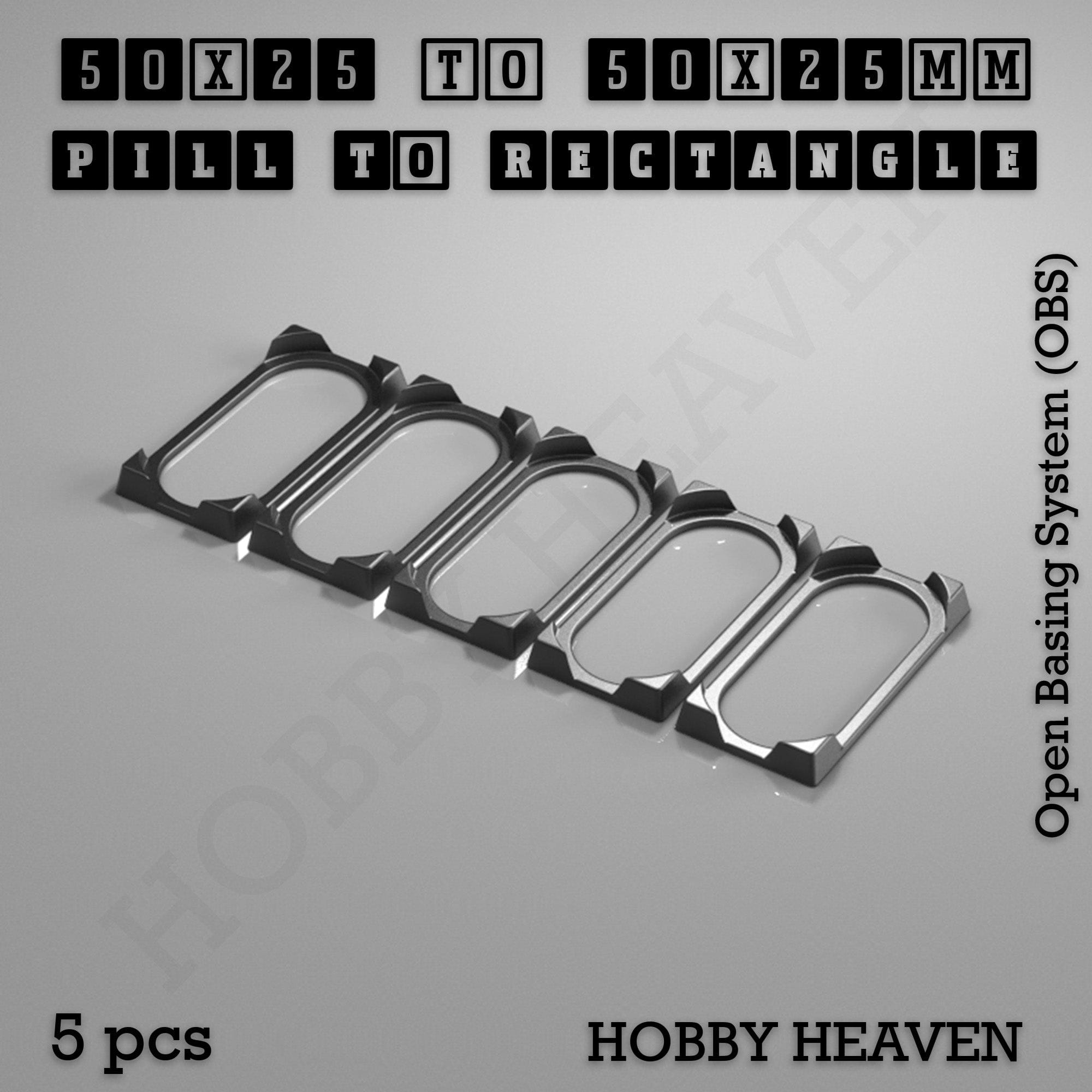 Base Converter Wargaming Oval to Rectangle Base Converters – Tabletop Games | 3D Printed Tabletop Accessories