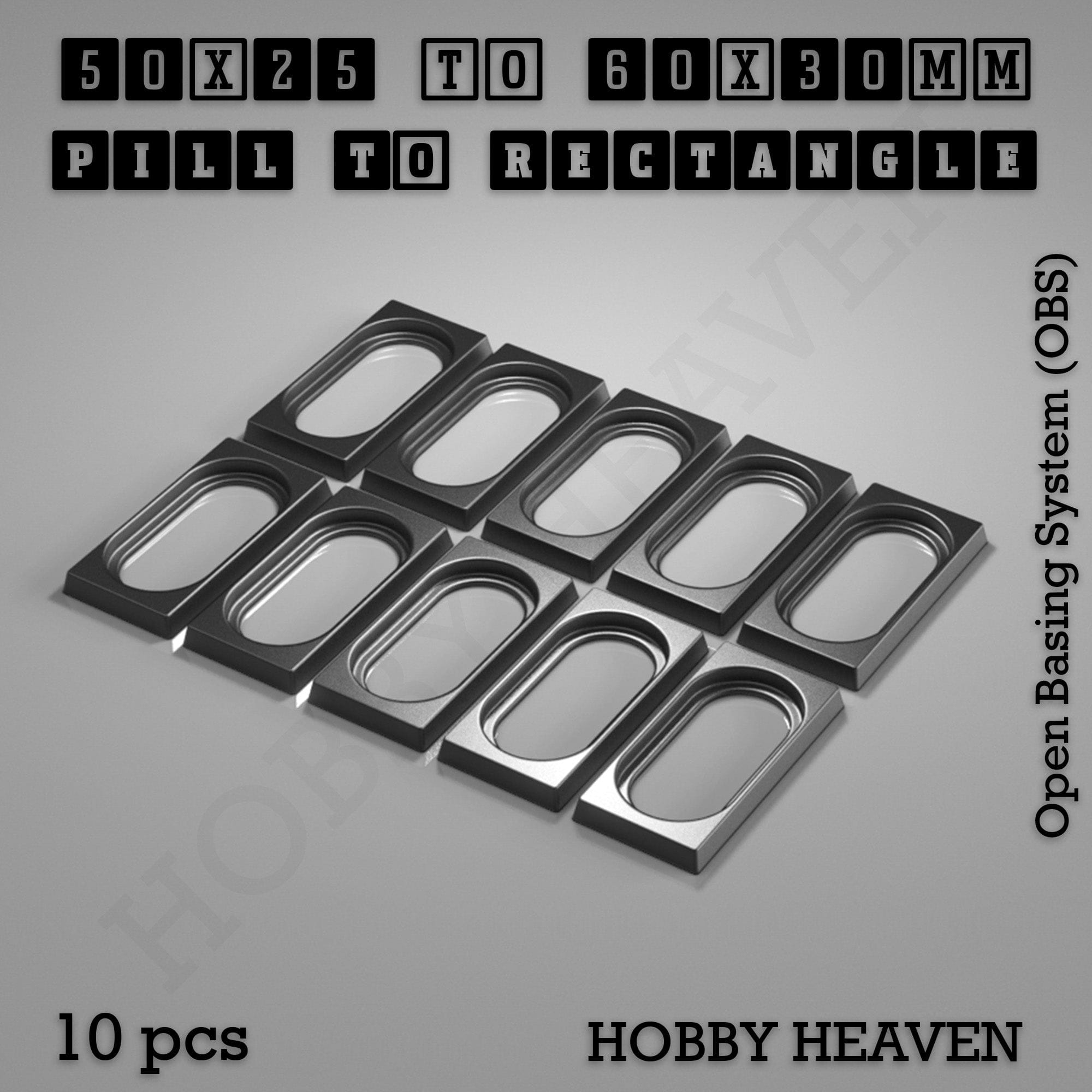 Base Converter Wargaming Oval to Rectangle Base Converters – Tabletop Games | 3D Printed Tabletop Accessories