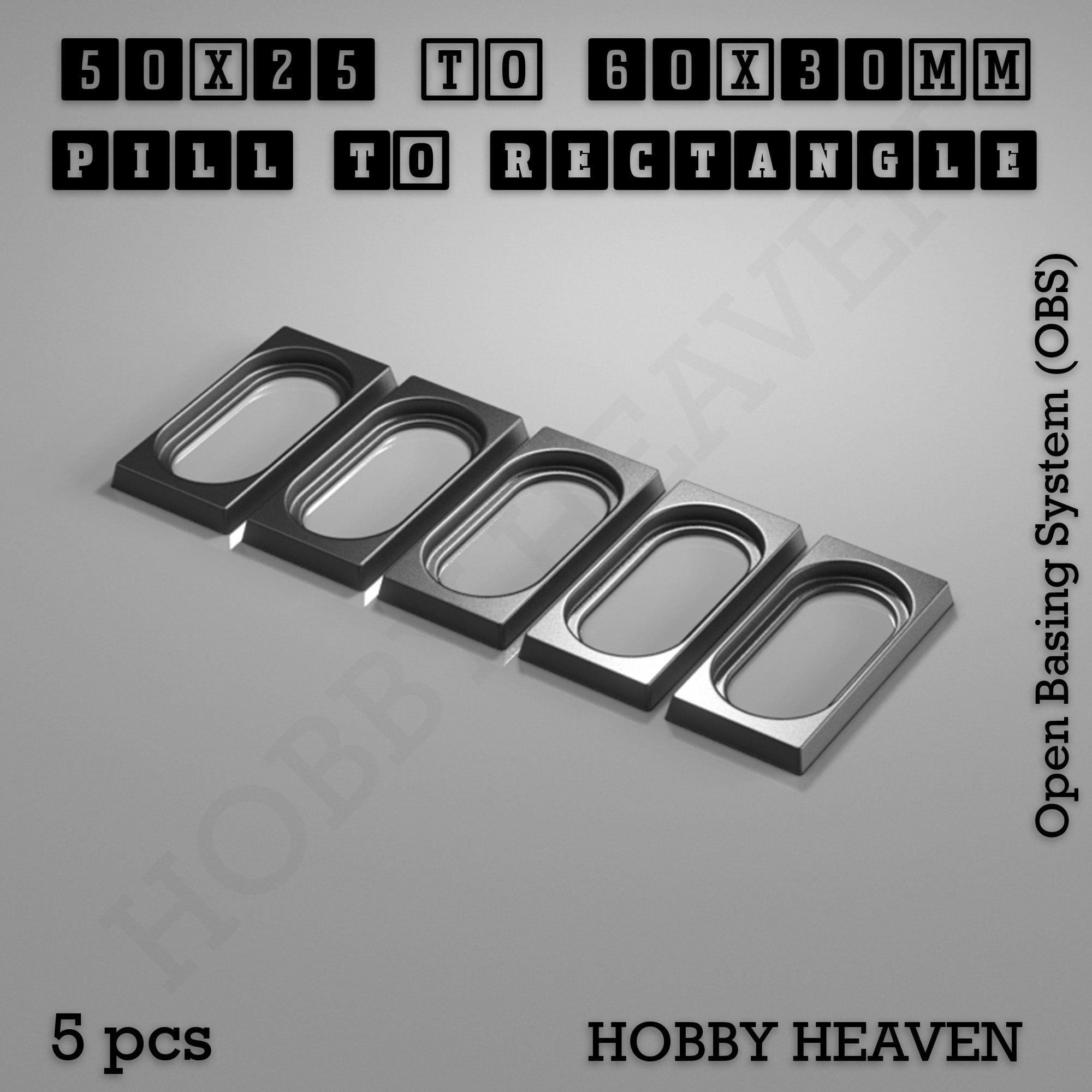 Base Converter Wargaming Oval to Rectangle Base Converters – Tabletop Games | 3D Printed Tabletop Accessories
