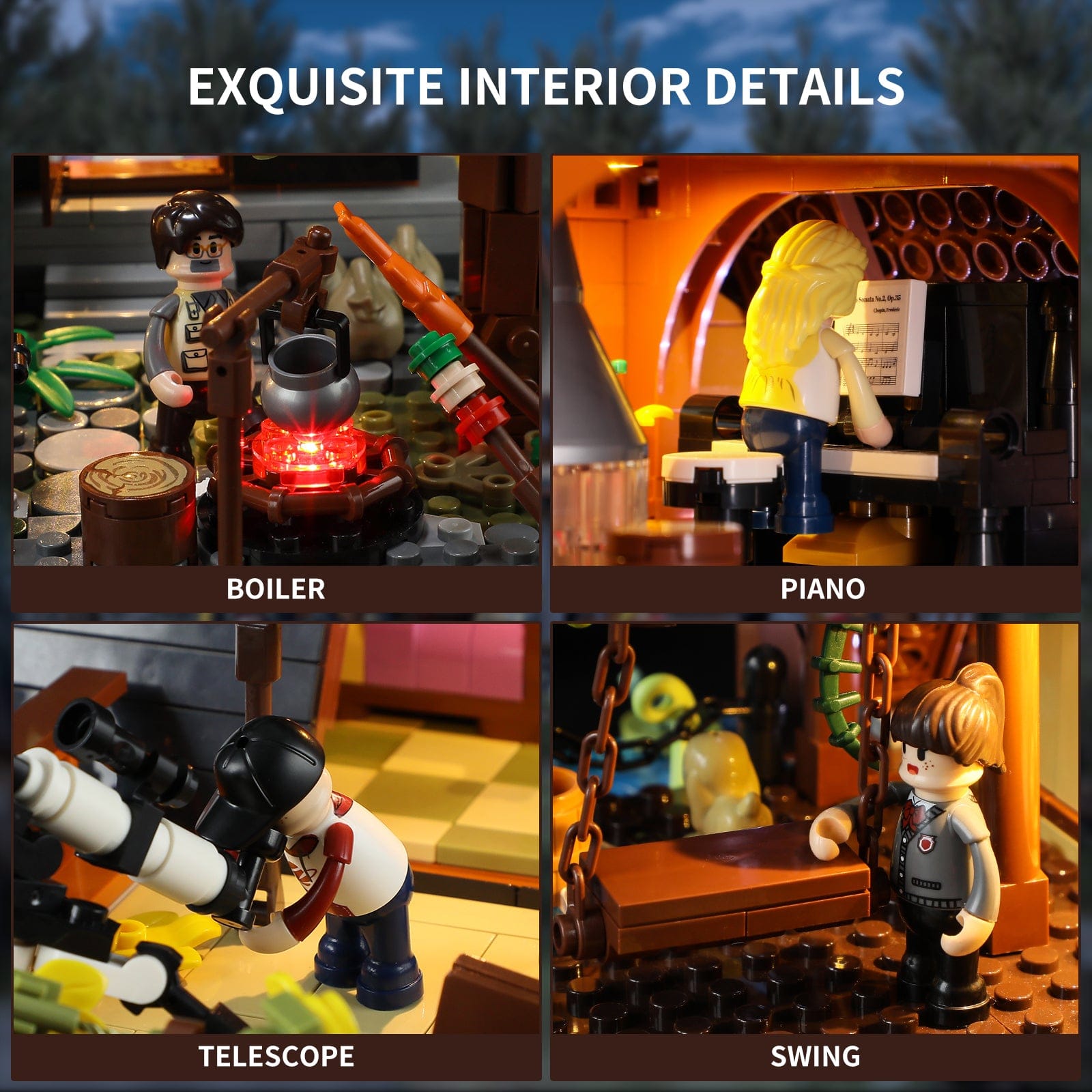 LUMIBRICKS - FUNWHOLE A-Frame Cabin F9013 X003Q80B7V