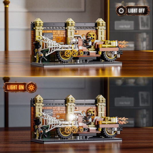 LUMIBRICKS - FUNWHOLE Steampunk Motorcycle Pursuit F9067 X004J6SCT3