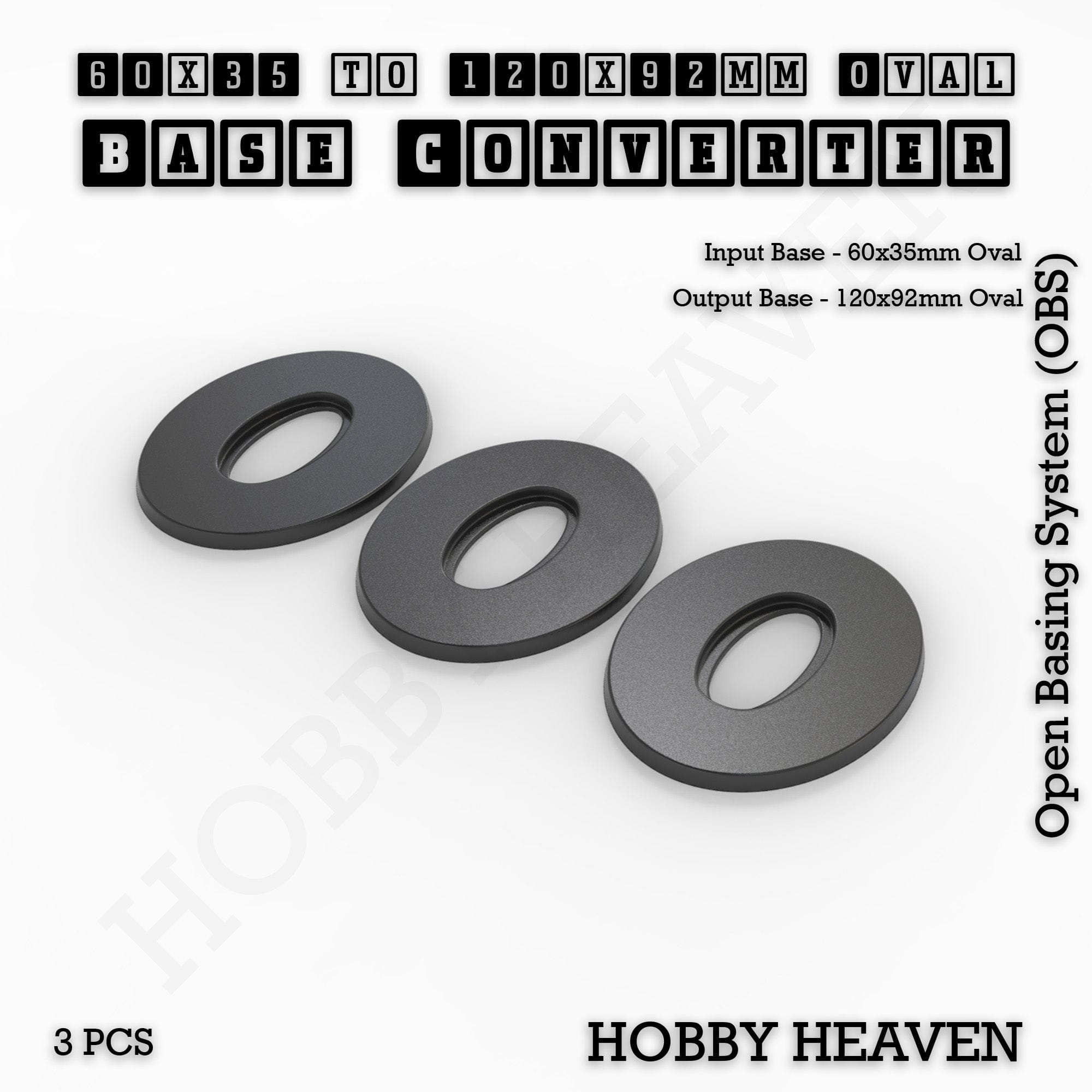 Base Oval To Oval Bases Size Converters 3d Print Full Range