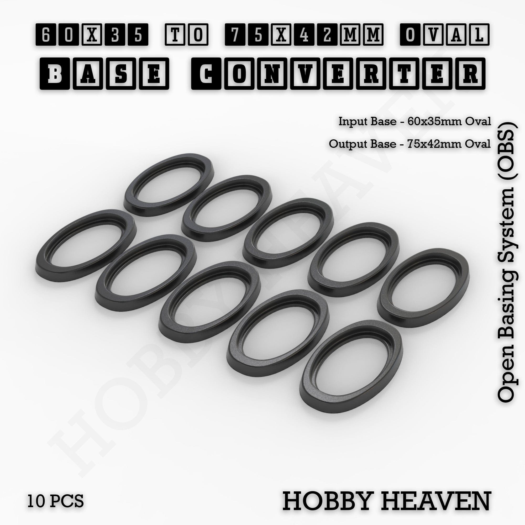 Base Oval To Oval Bases Size Converters 3d Print Full Range