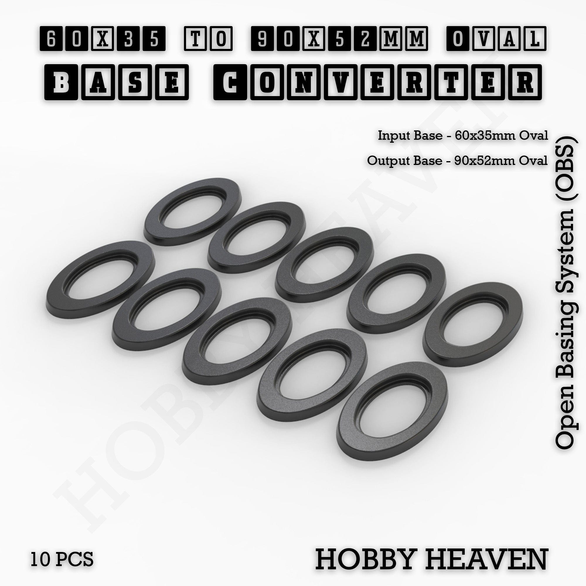 Base Oval To Oval Bases Size Converters 3d Print Full Range