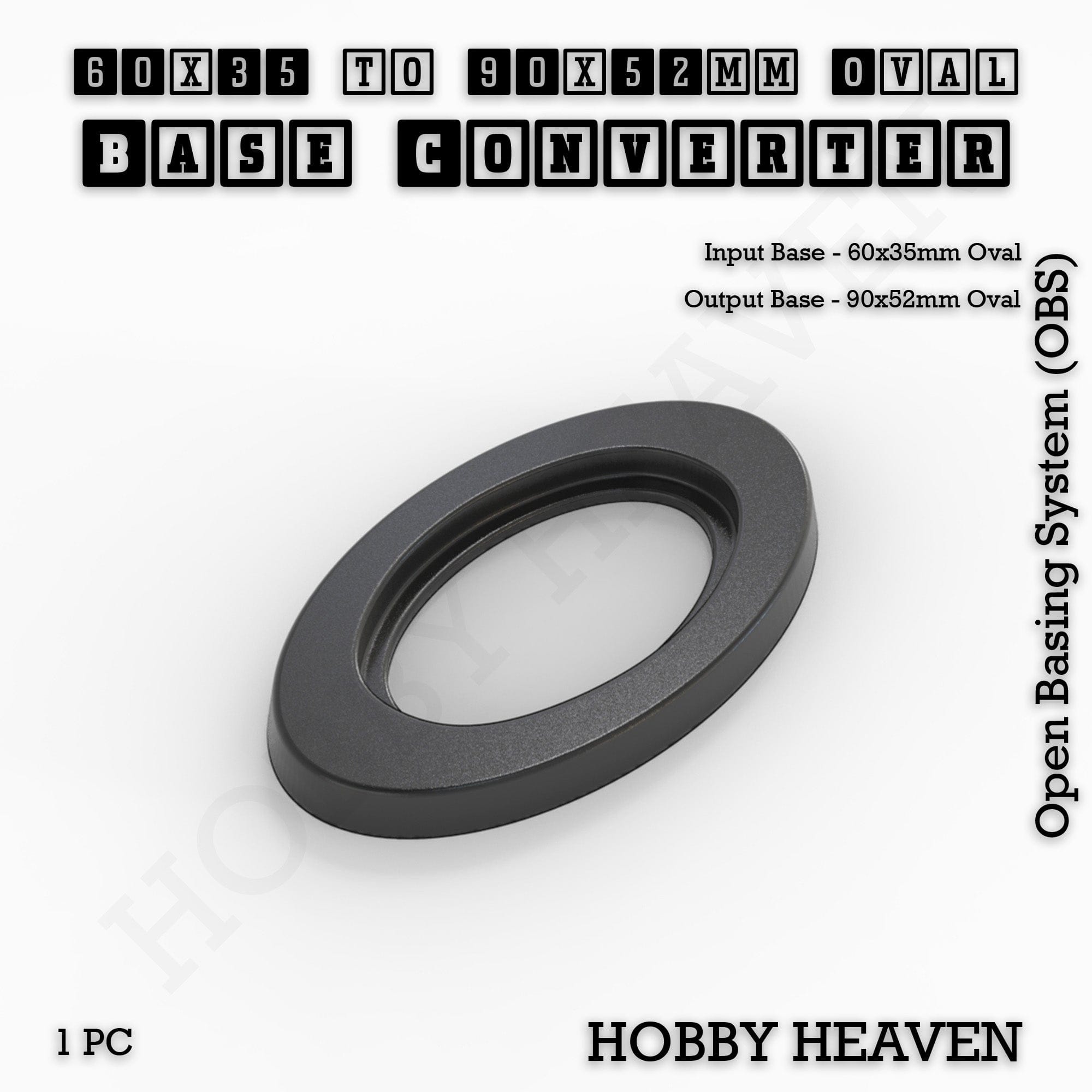 Base Oval To Oval Bases Size Converters 3d Print Full Range