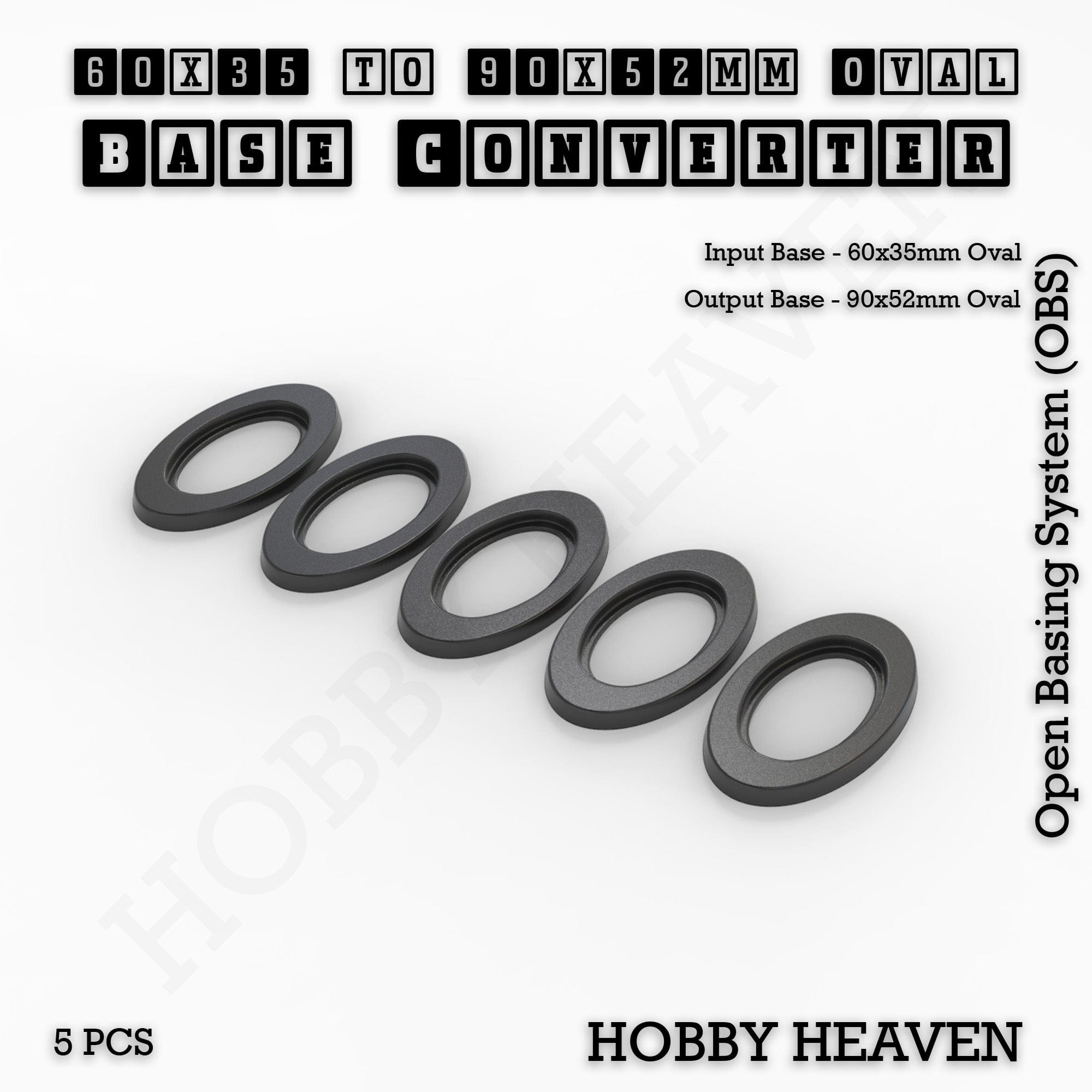 Base Oval To Oval Bases Size Converters 3d Print Full Range