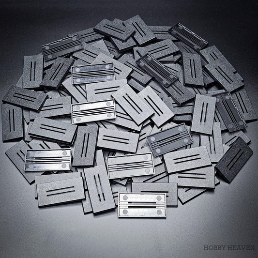 Base 60x30mm Rectangle Slotted Plastic Bases