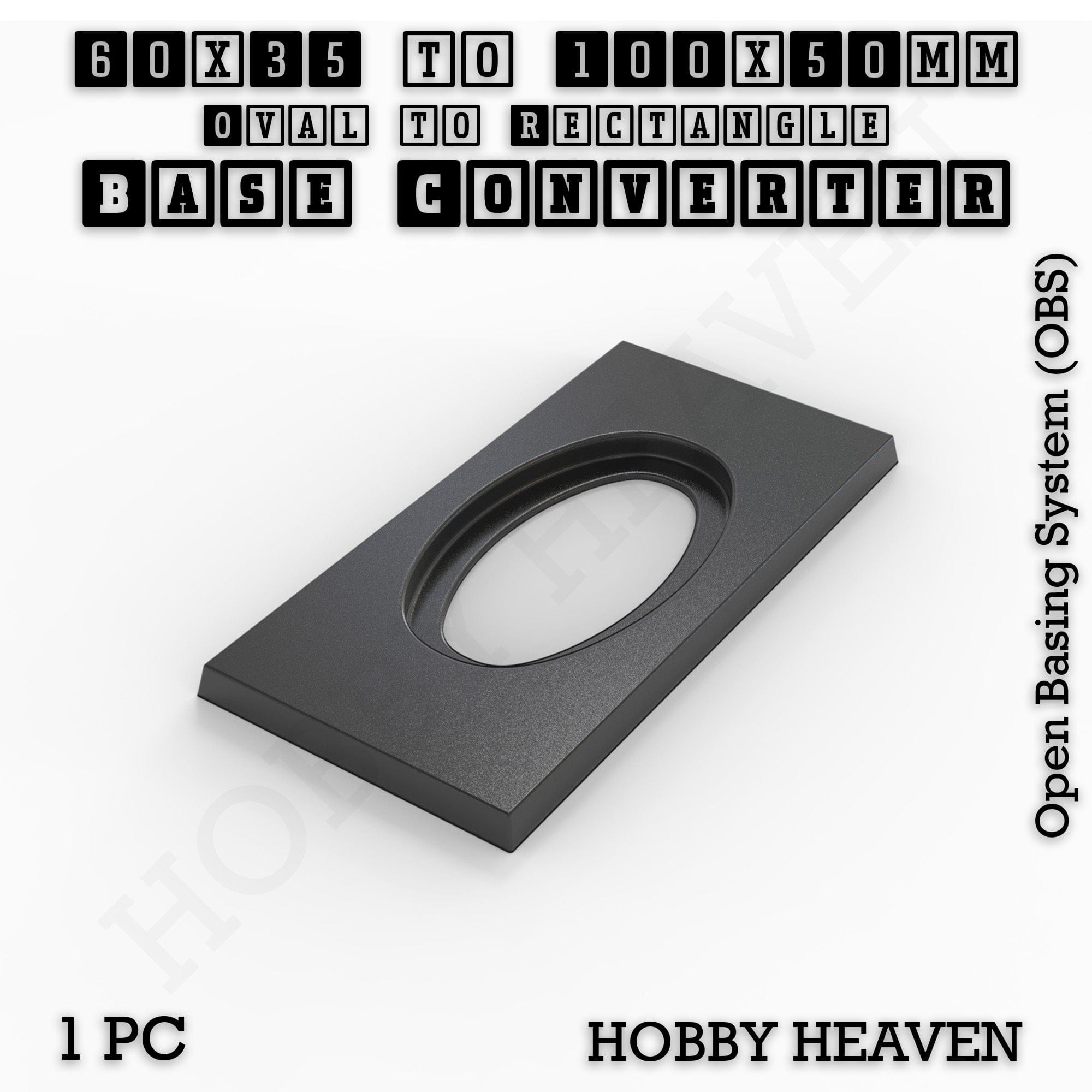 Base Converter Wargaming Oval to Rectangle Base Converters – Tabletop Games | 3D Printed Tabletop Accessories