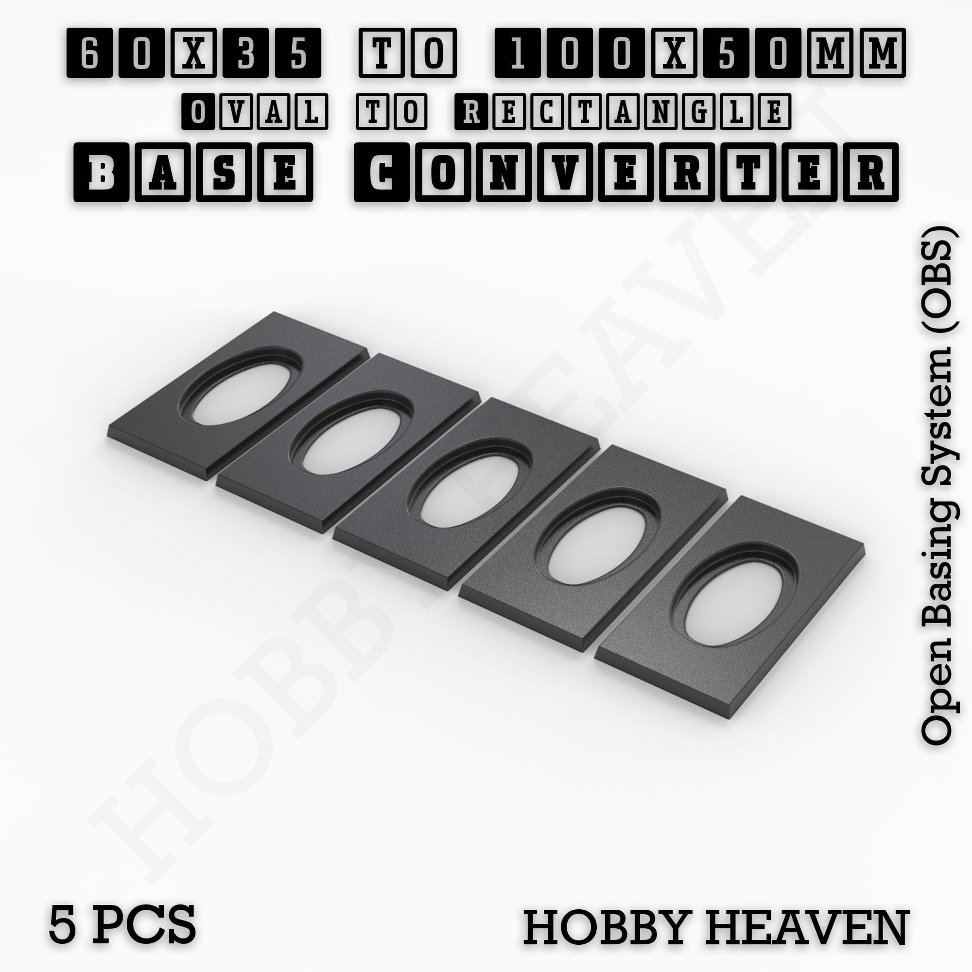 Base Converter Wargaming Oval to Rectangle Base Converters – Tabletop Games | 3D Printed Tabletop Accessories