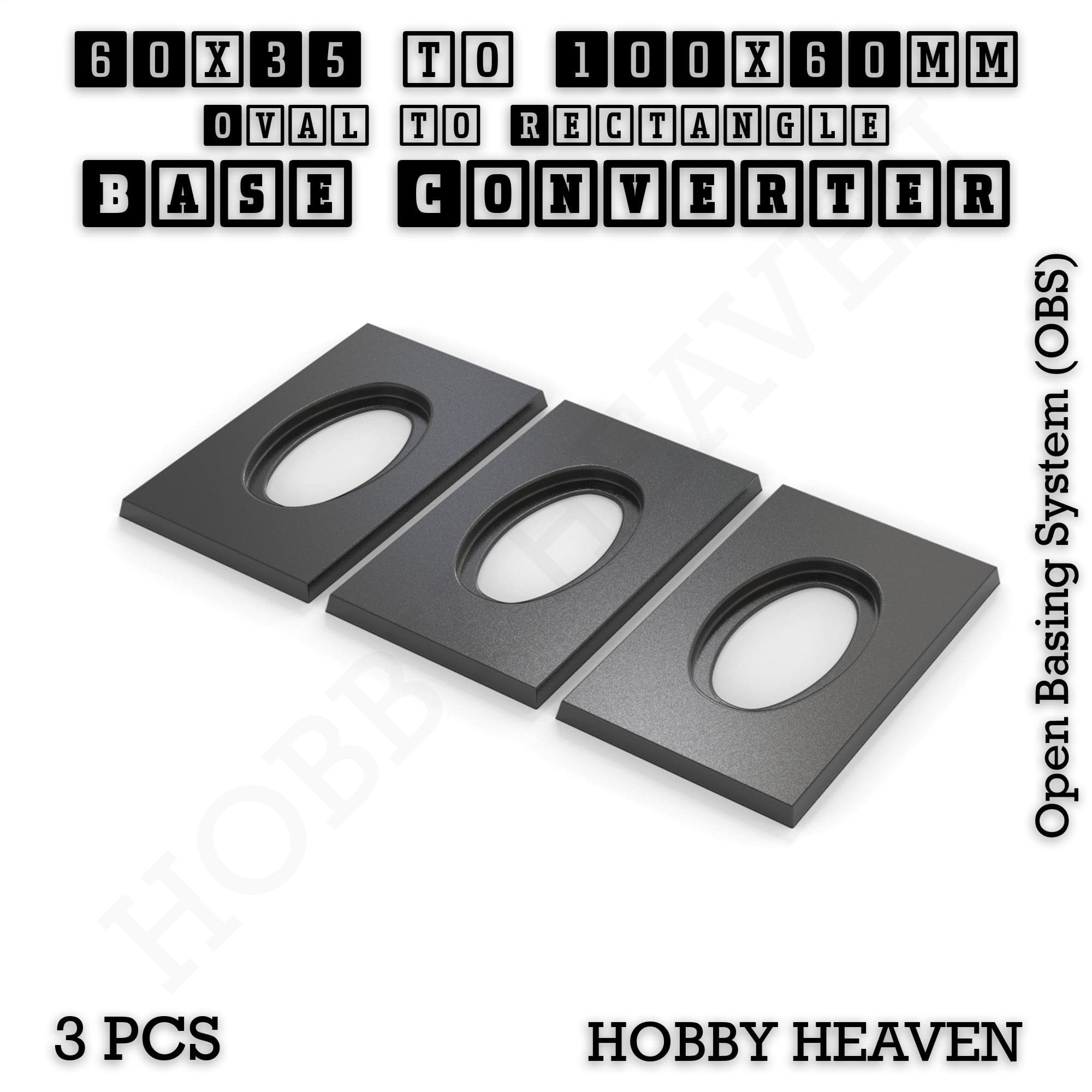 Base Converter Wargaming Oval to Rectangle Base Converters – Tabletop Games | 3D Printed Tabletop Accessories
