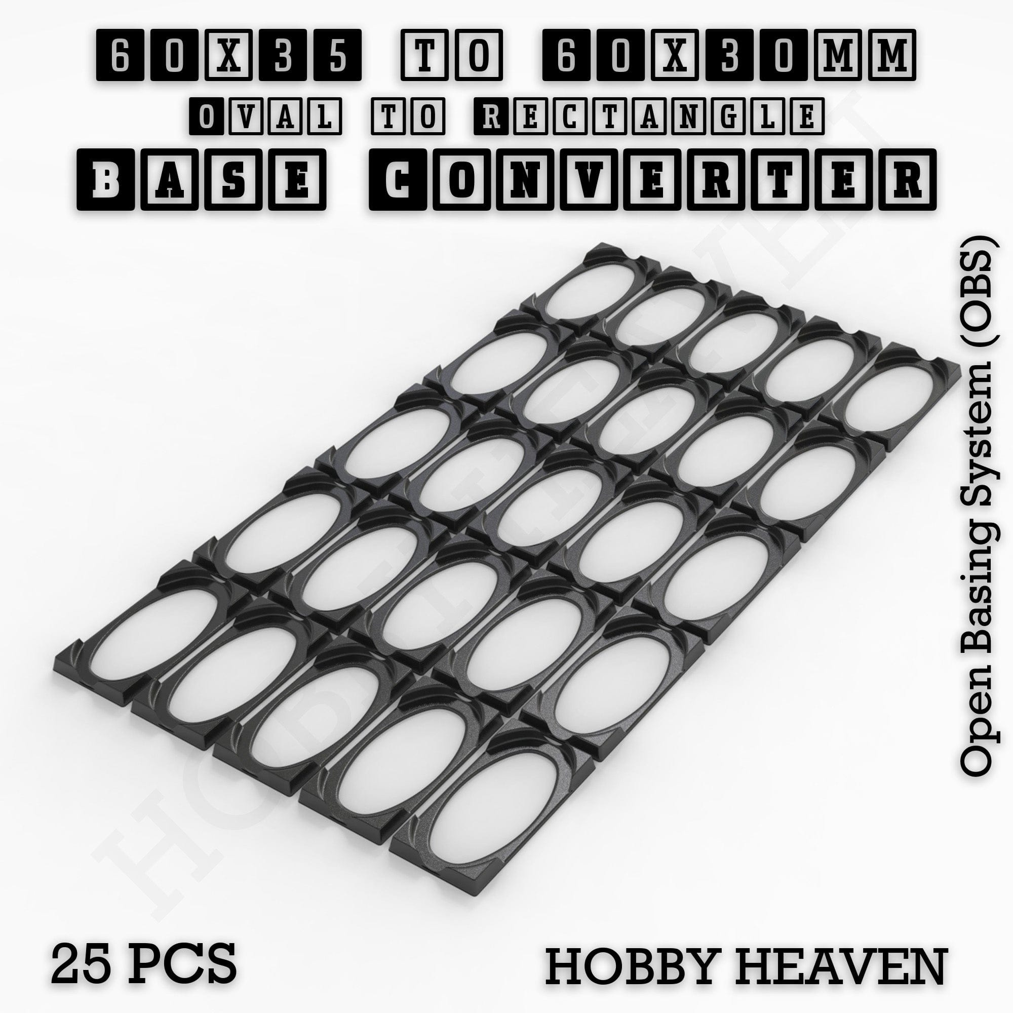 Base Converter Wargaming Oval to Rectangle Base Converters – Tabletop Games | 3D Printed Tabletop Accessories