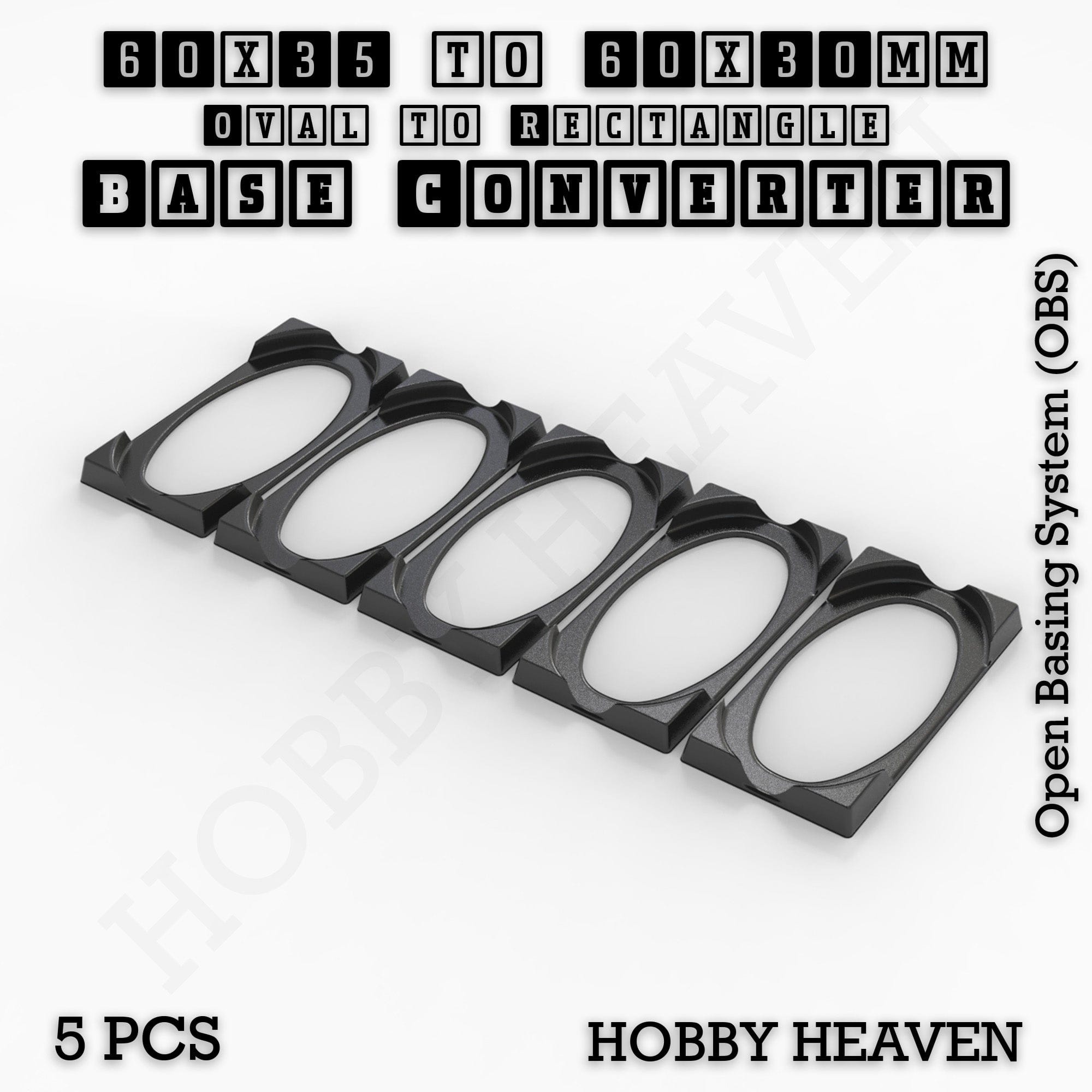 Base Converter Wargaming Oval to Rectangle Base Converters – Tabletop Games | 3D Printed Tabletop Accessories