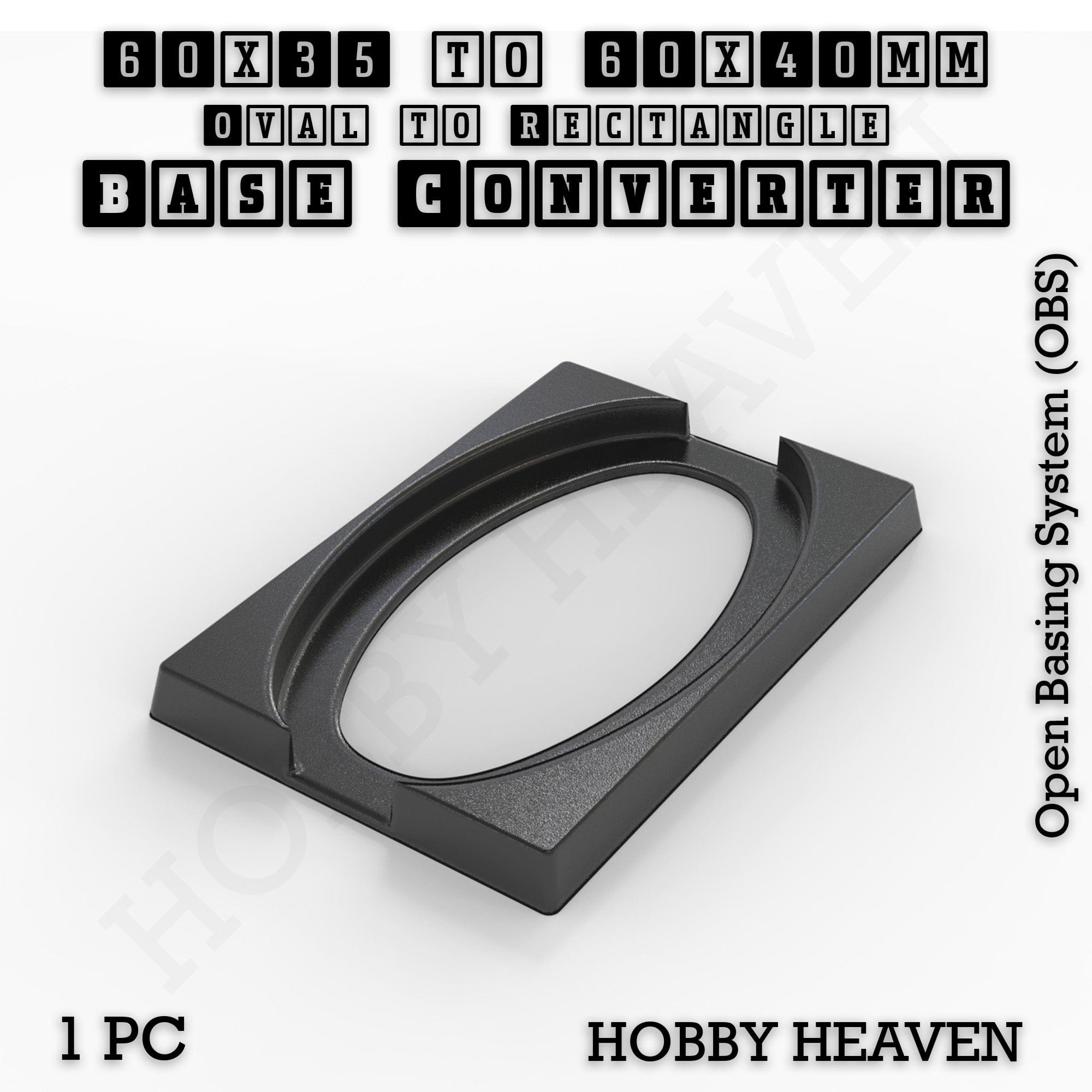 Base Converter Wargaming Oval to Rectangle Base Converters – Tabletop Games | 3D Printed Tabletop Accessories