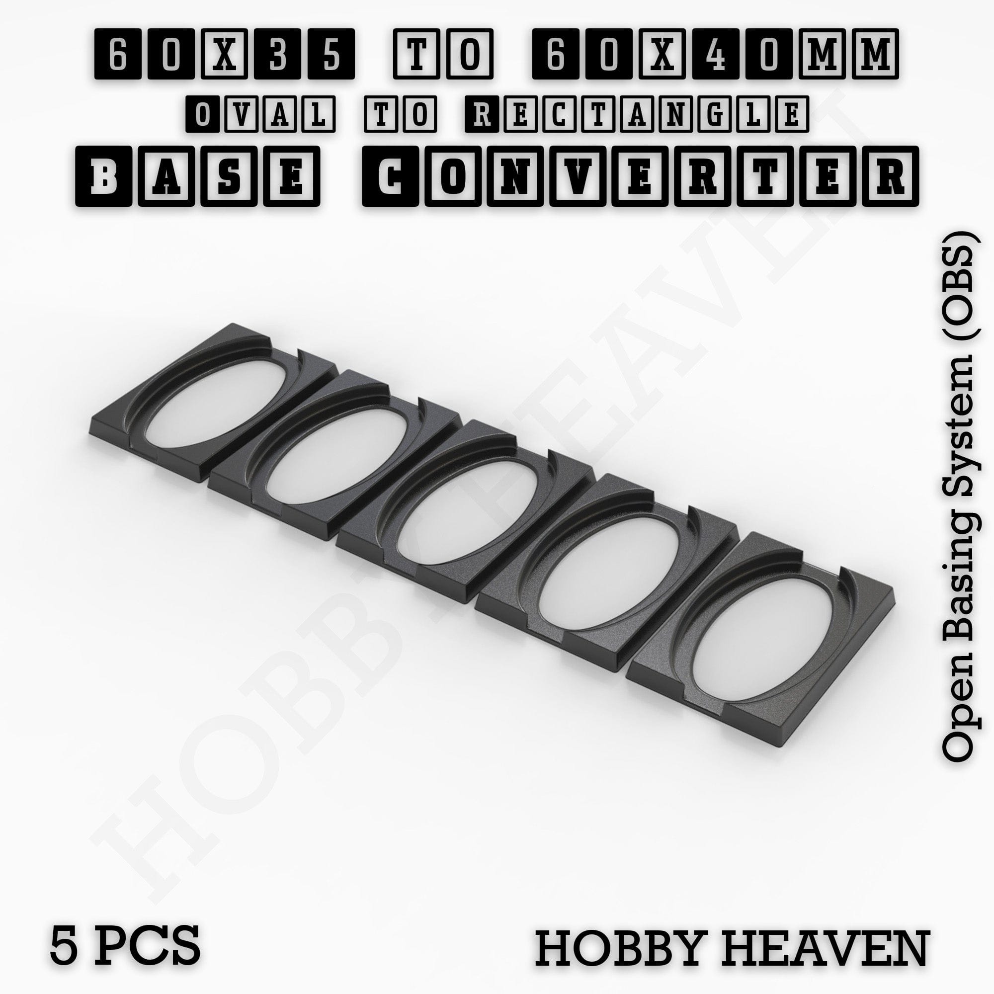 Base Converter Wargaming Oval to Rectangle Base Converters – Tabletop Games | 3D Printed Tabletop Accessories