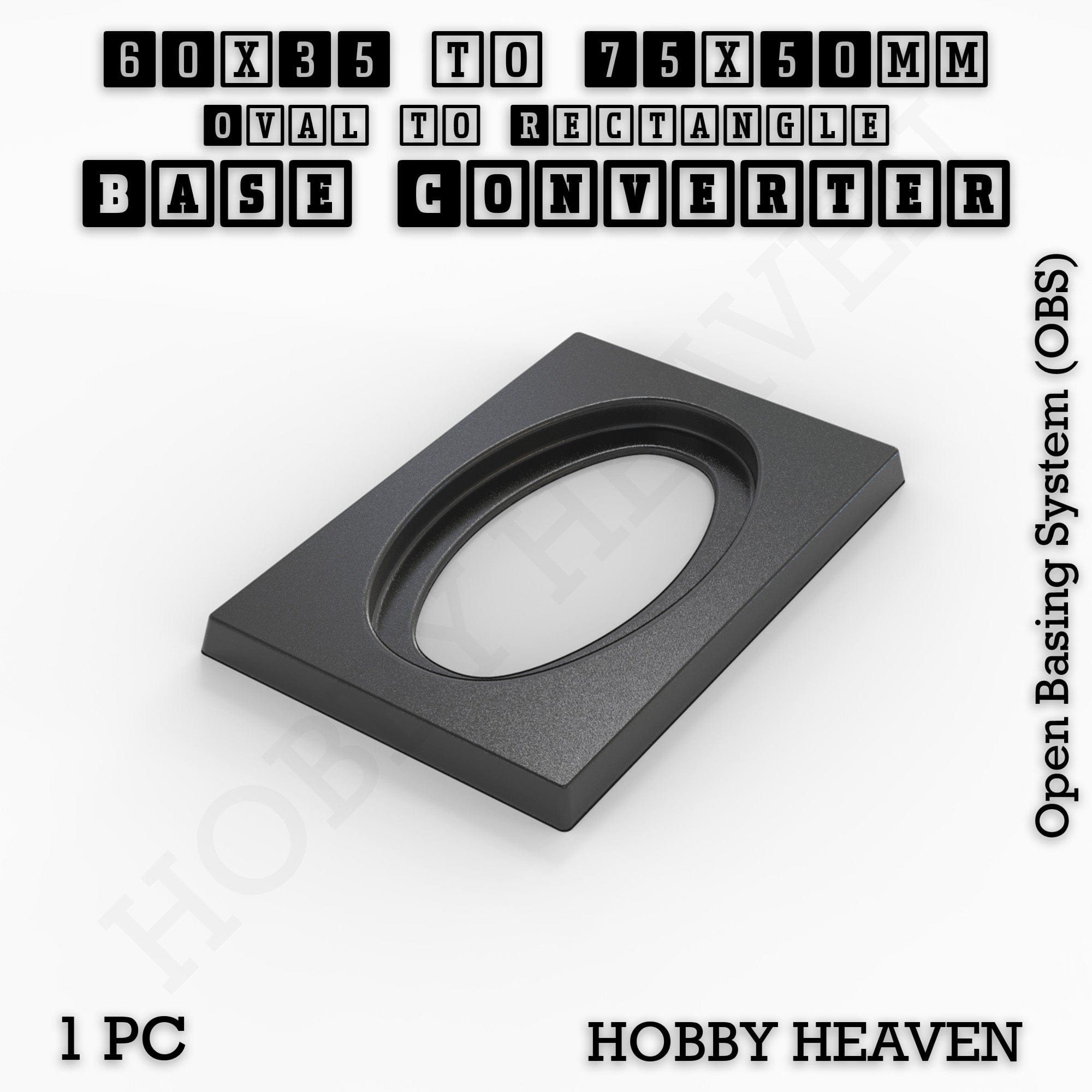 Base Converter Wargaming Oval to Rectangle Base Converters – Tabletop Games | 3D Printed Tabletop Accessories