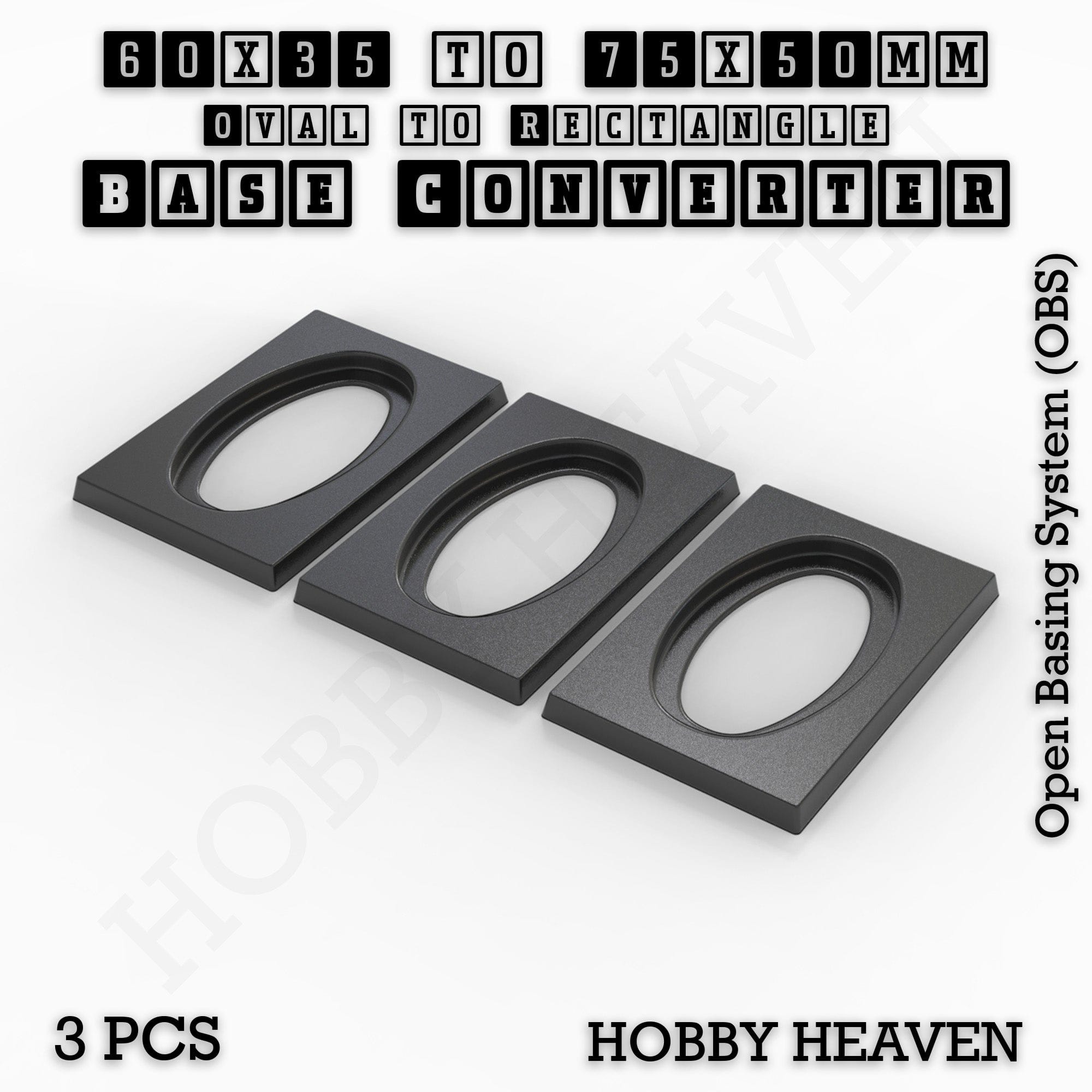 Base Converter Wargaming Oval to Rectangle Base Converters – Tabletop Games | 3D Printed Tabletop Accessories