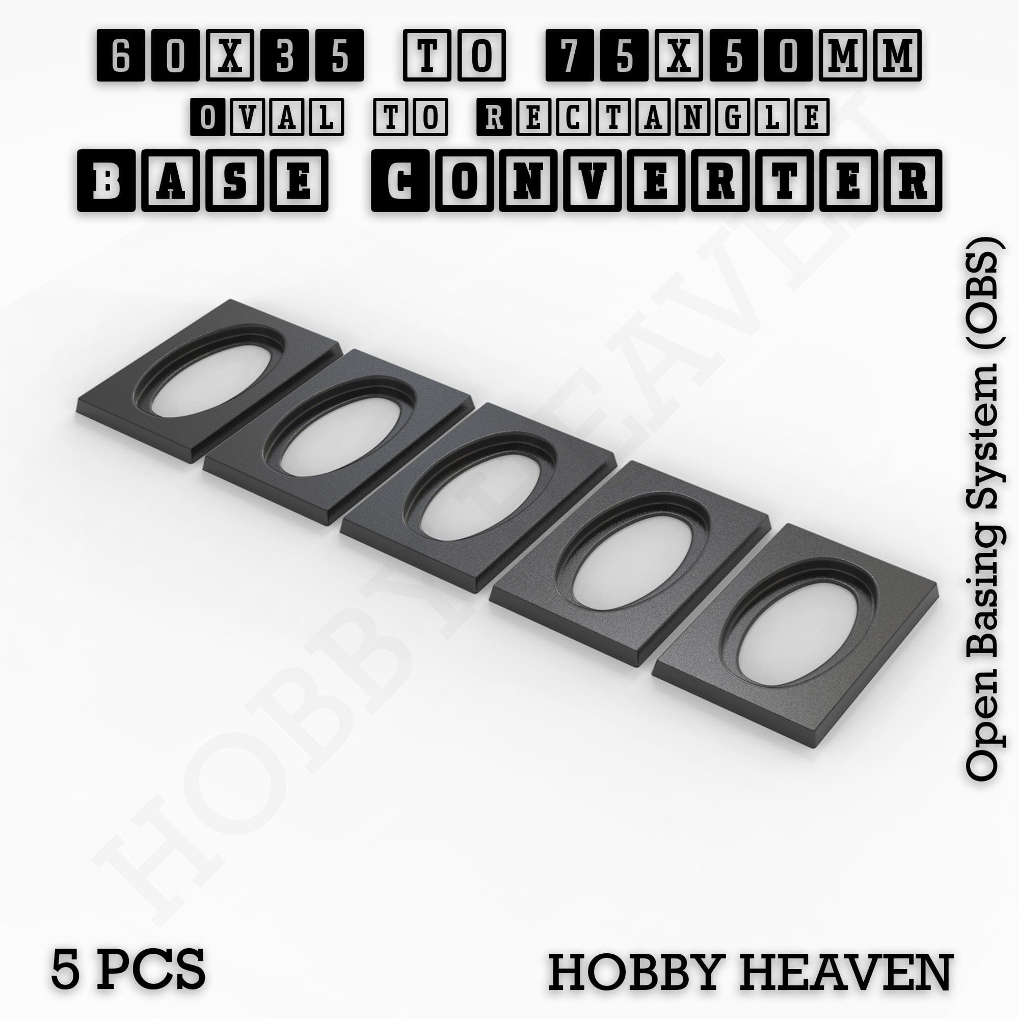 Base Converter Wargaming Oval to Rectangle Base Converters – Tabletop Games | 3D Printed Tabletop Accessories